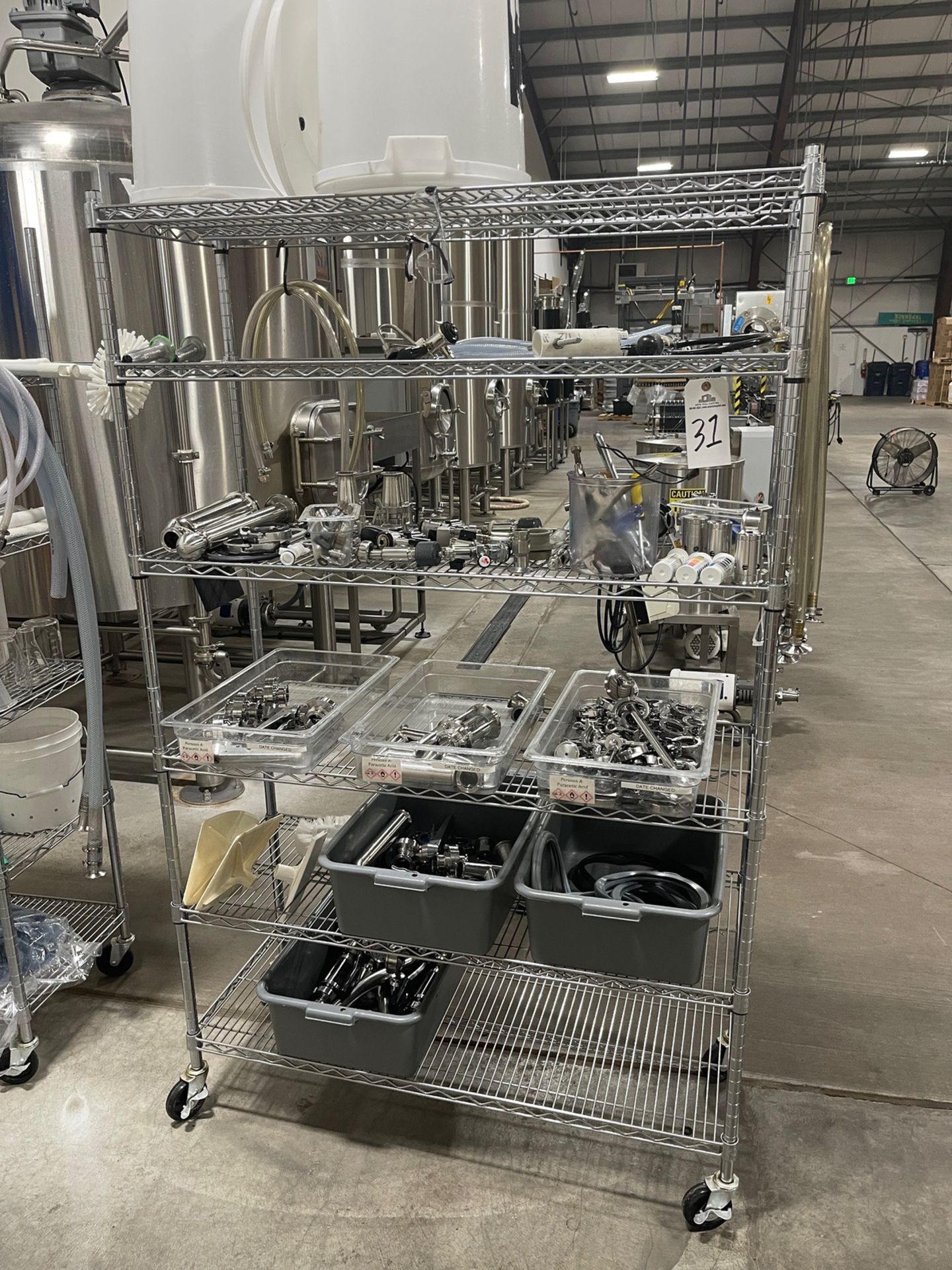 Contents of Rack (Rack Not Included), Stainless Steel Brewing Parts Including | Rig Fee $100