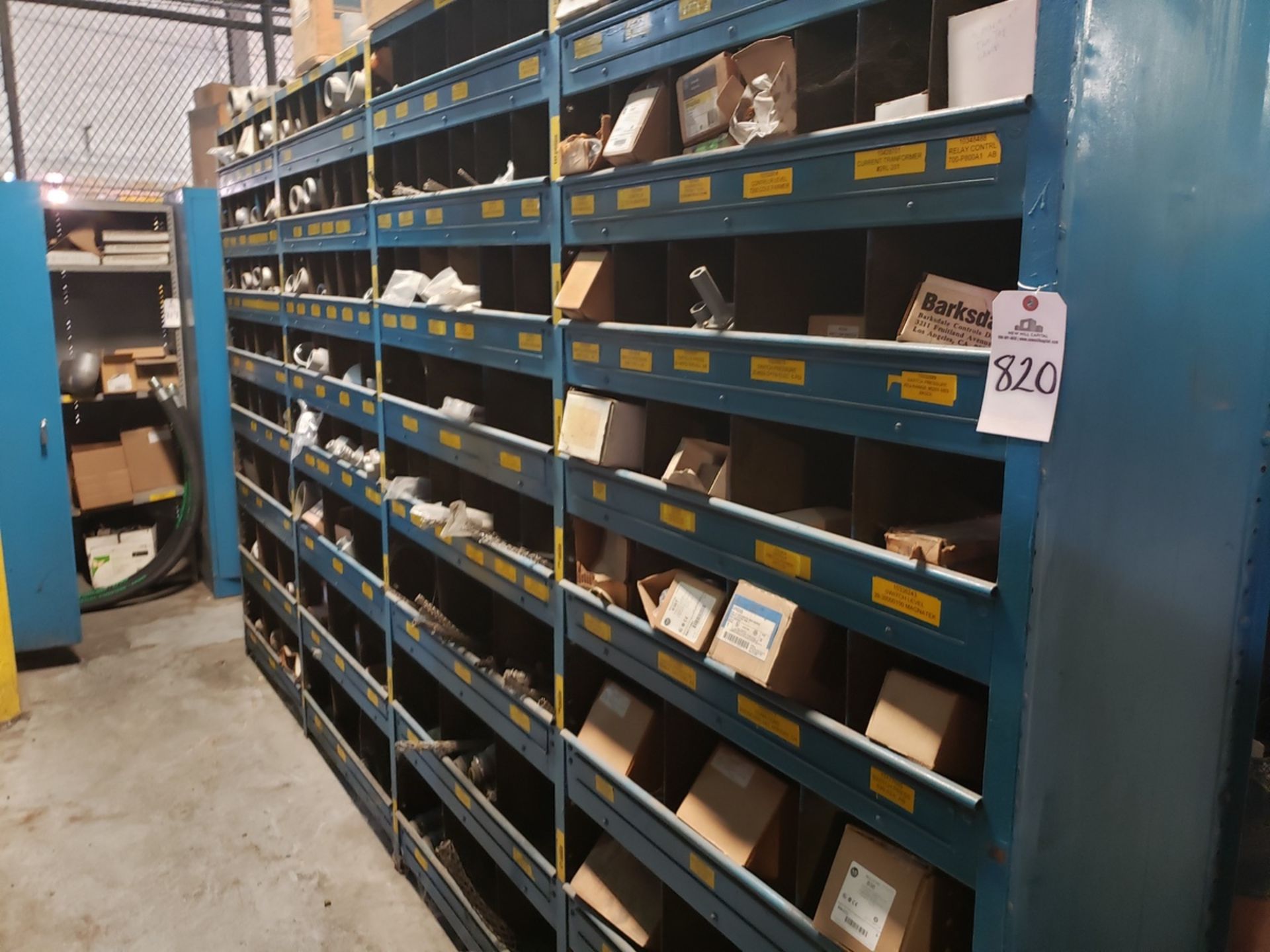 Contents of (4) Storage Shelf Sections, Spare Parts | Rig Fee $250