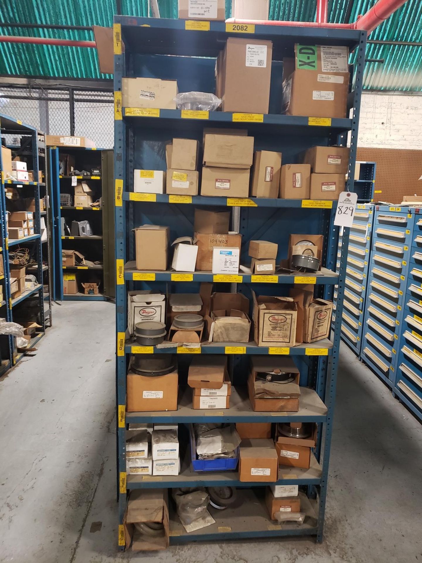 Contents of Storage Shelf Section, Spare Parts | Rig Fee $310