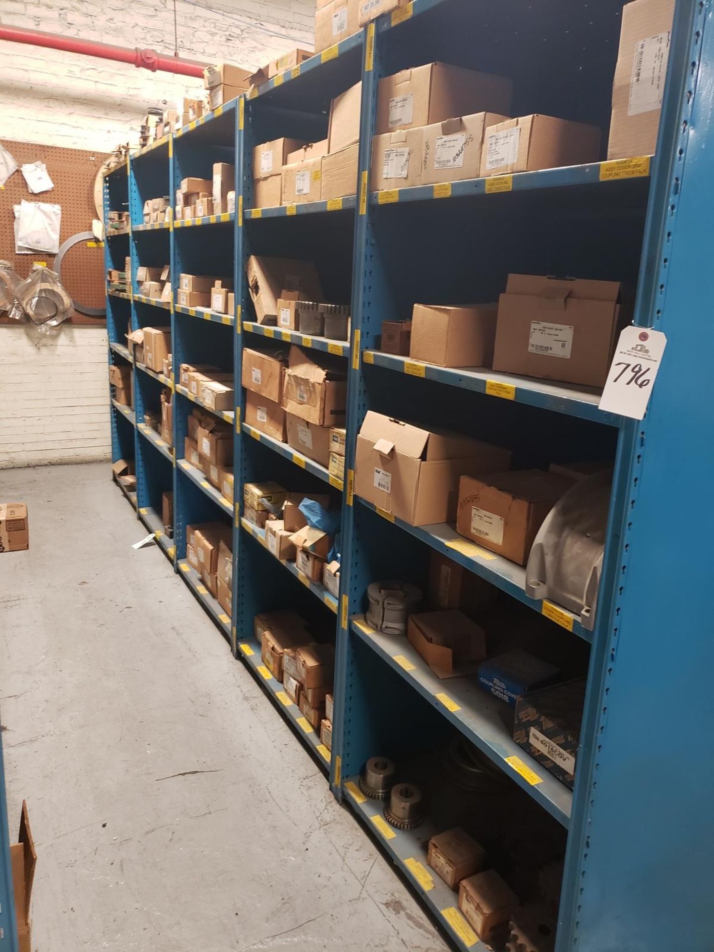 Contents of (5) Storage Shelf Sections, Spare Parts | Rig Fee $375