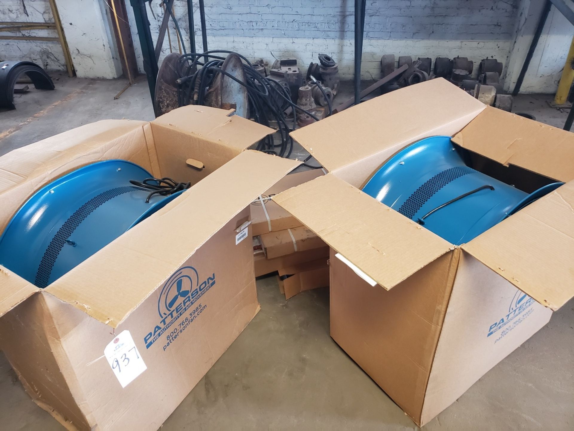 Lot of (2) Patterson Warehouse Fans W/Brackets | Rig Fee $185