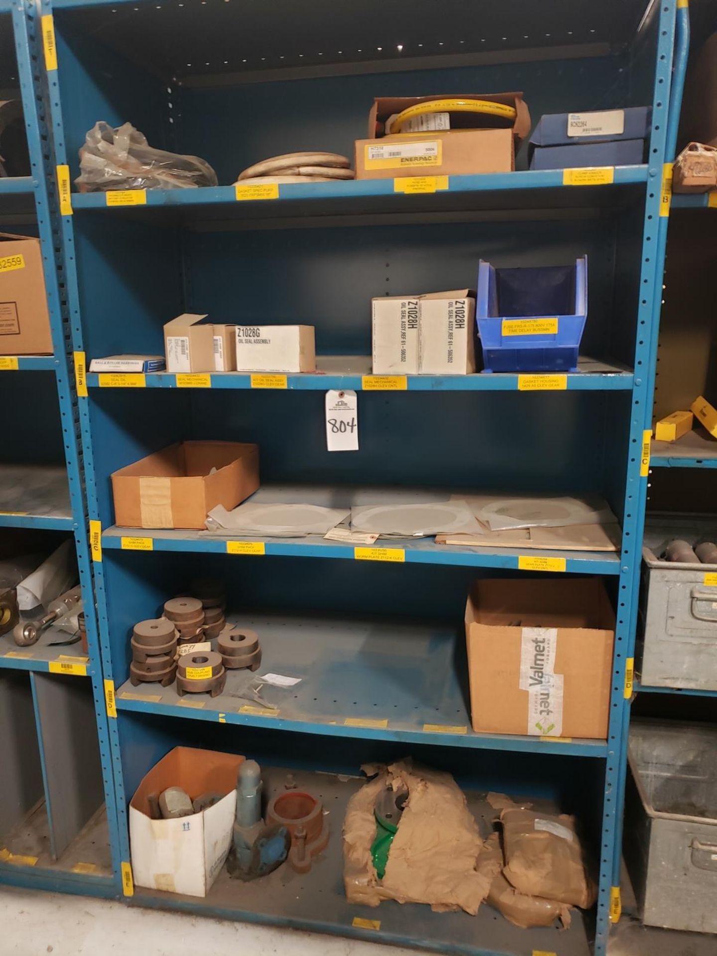 Contents of Storage Shelf Section, Spare Parts | Rig Fee $125