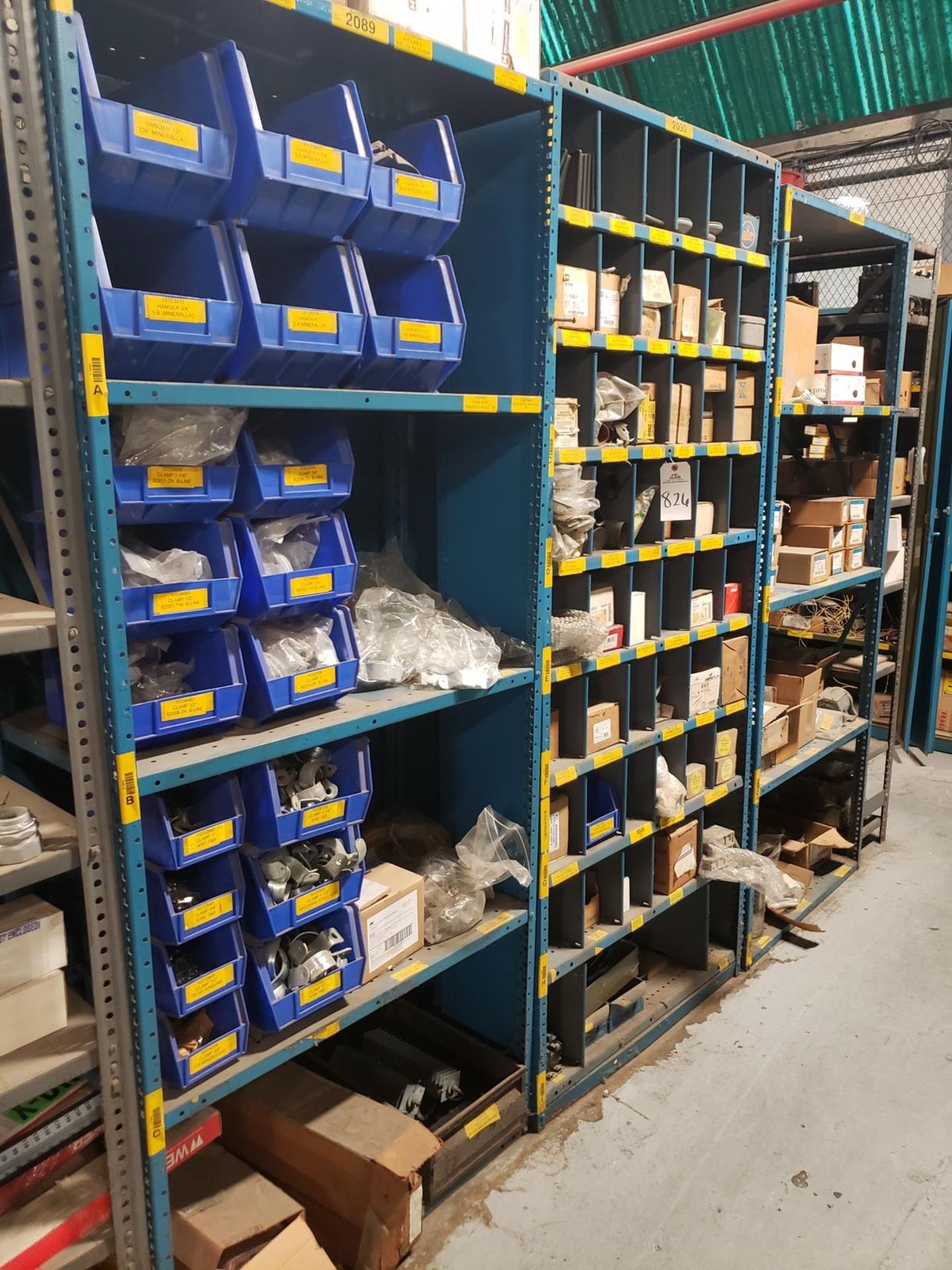 Contents of (3) Storage Shelf Sections, Spare Parts | Rig Fee $375