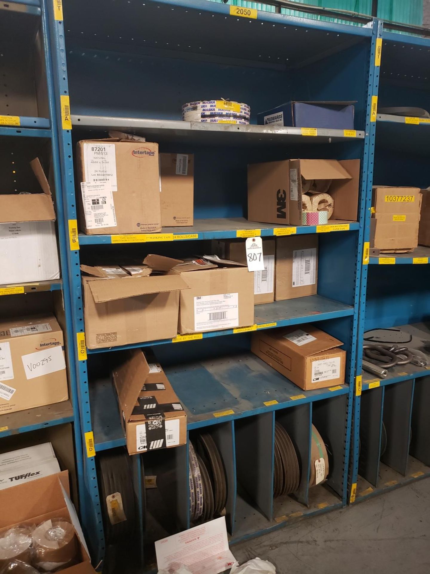 Contents of Storage Shelf Section, Spare Parts | Rig Fee $185