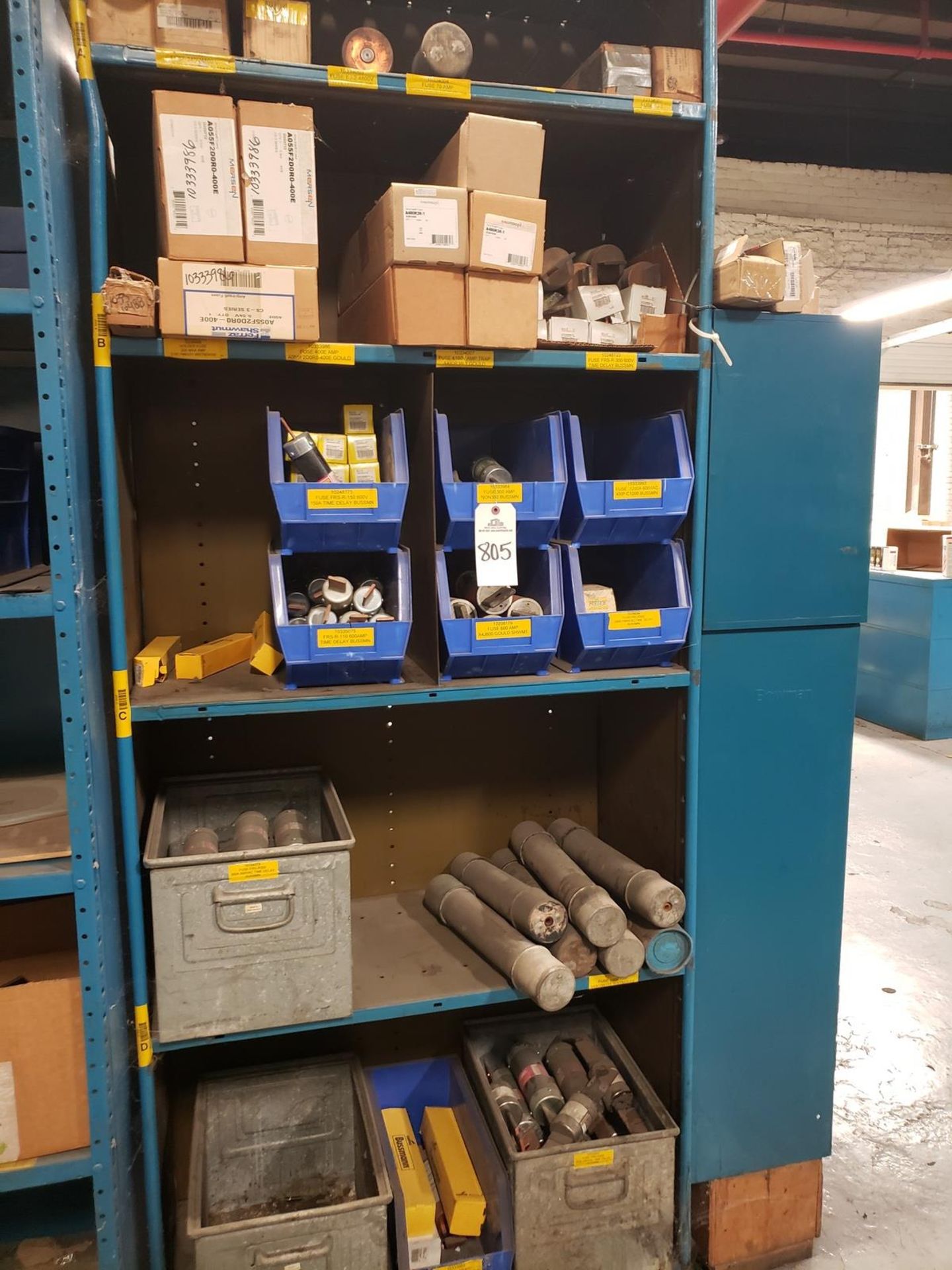 Contents of Storage Shelf Section, Spare Parts | Rig Fee $125