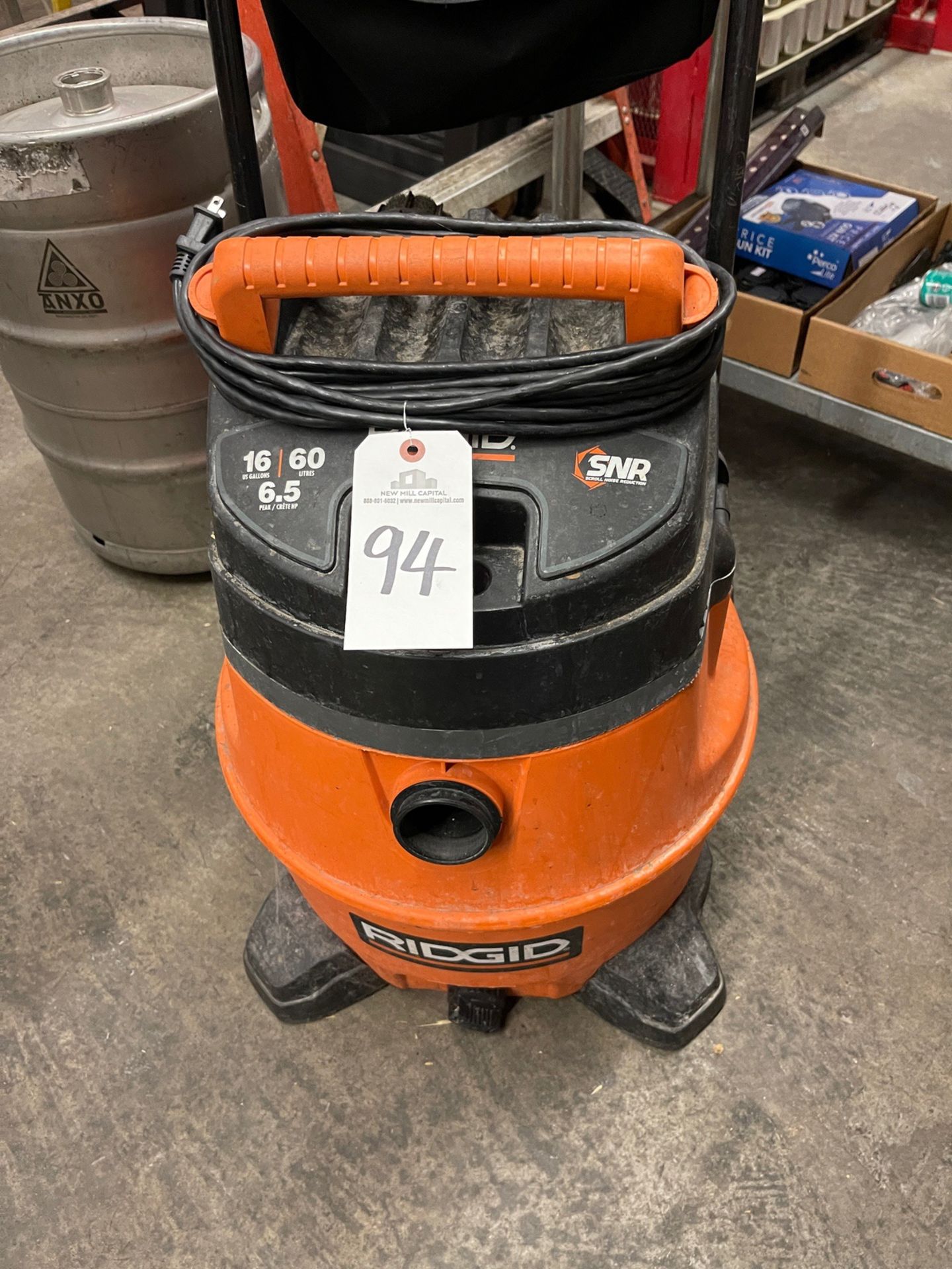 Rigid 6.5 HP, 16 Gallon Shop Vac with Scroll Noise Reduction | Rig Fee $25