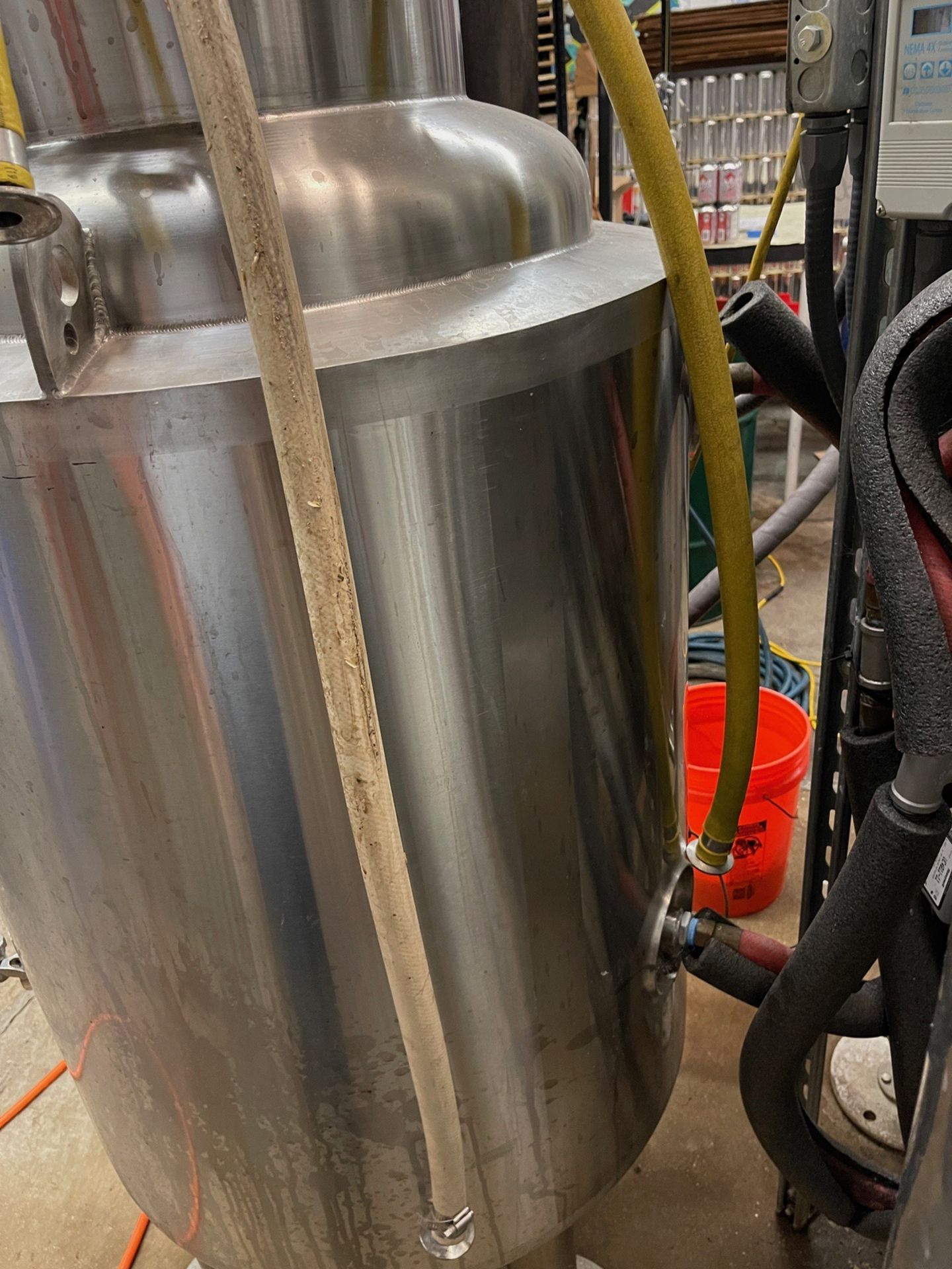 2019 DYM 2 BBL Pilot System Brite Tank, Glycol Jacketed, Zwickel Valve, CIP Arm | Rig Fee $250 - Image 3 of 3