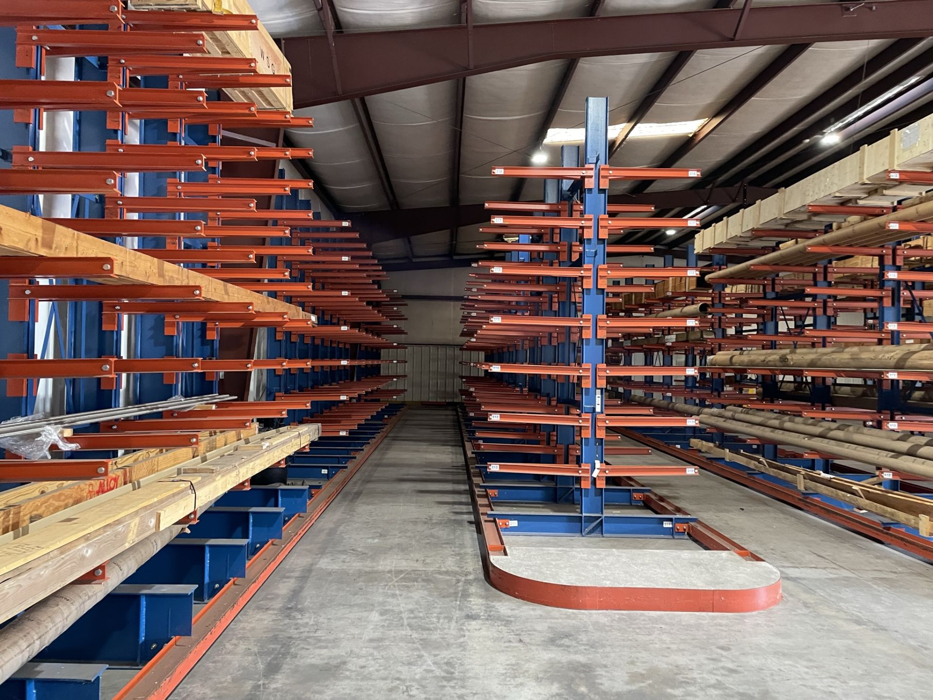 Frazier Cantilever Material Racking System, (24) Sections, Single and Double Sided | Buyer to Remove - Image 8 of 12