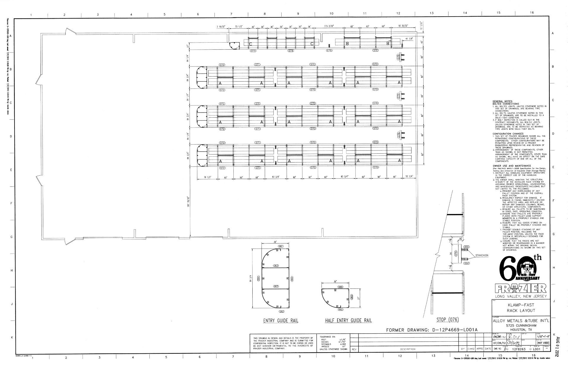 Frazier Cantilever Material Racking System, (24) Sections, Single and Double Sided | Buyer to Remove - Image 11 of 12