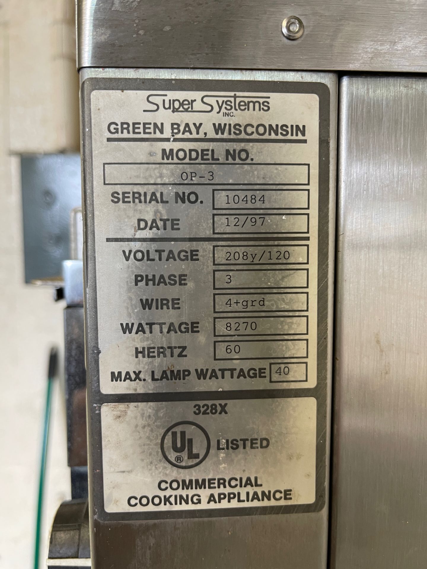 Super Systems Dual Oven/Proofer, Model OP-3, S/N 10484 | Rig Fee $350 - Image 2 of 2