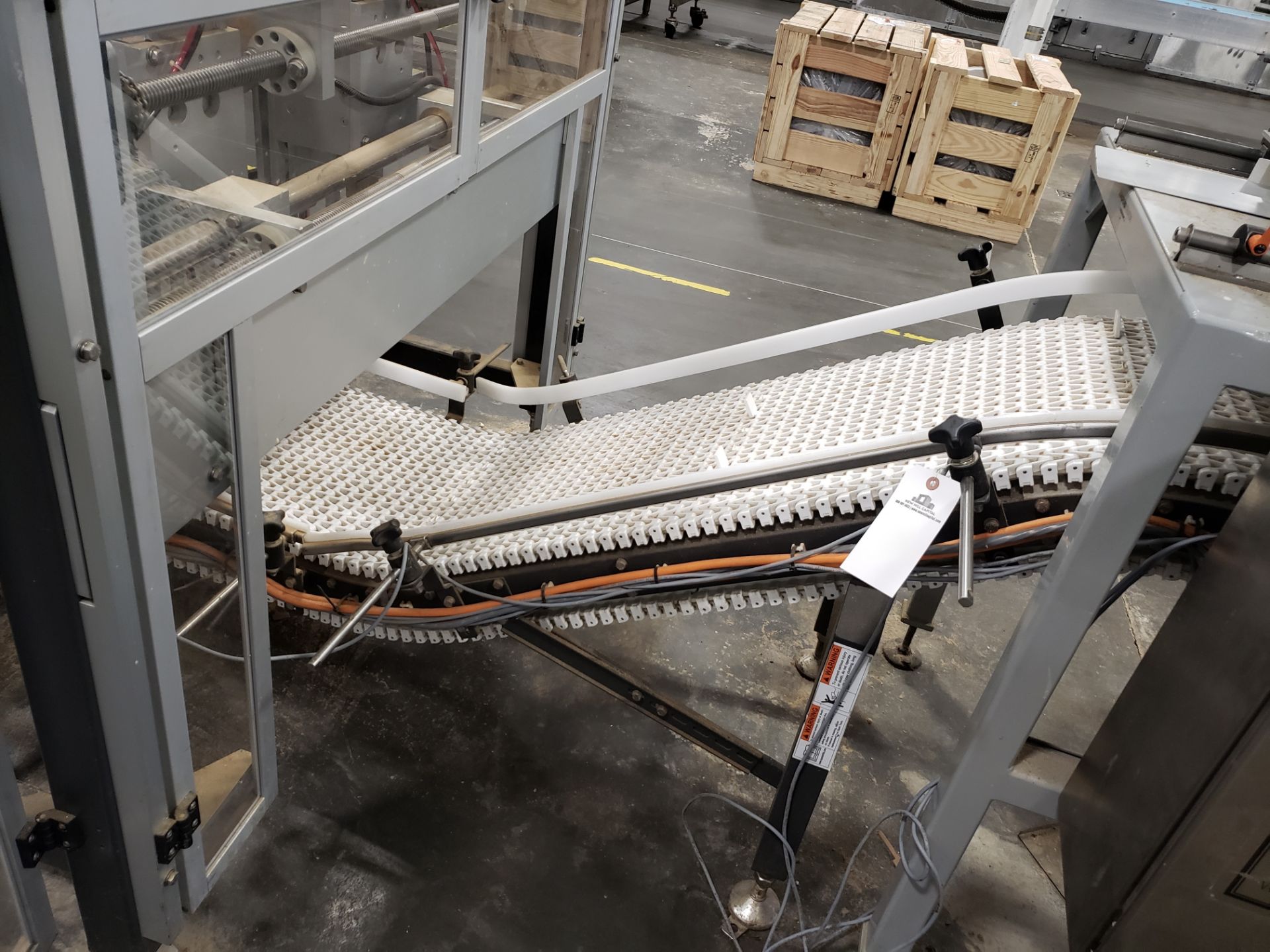 14" Elevated Lift Conveyor Section for Discharge of Wexxar iPak Tray Erector | Rig Fee $100