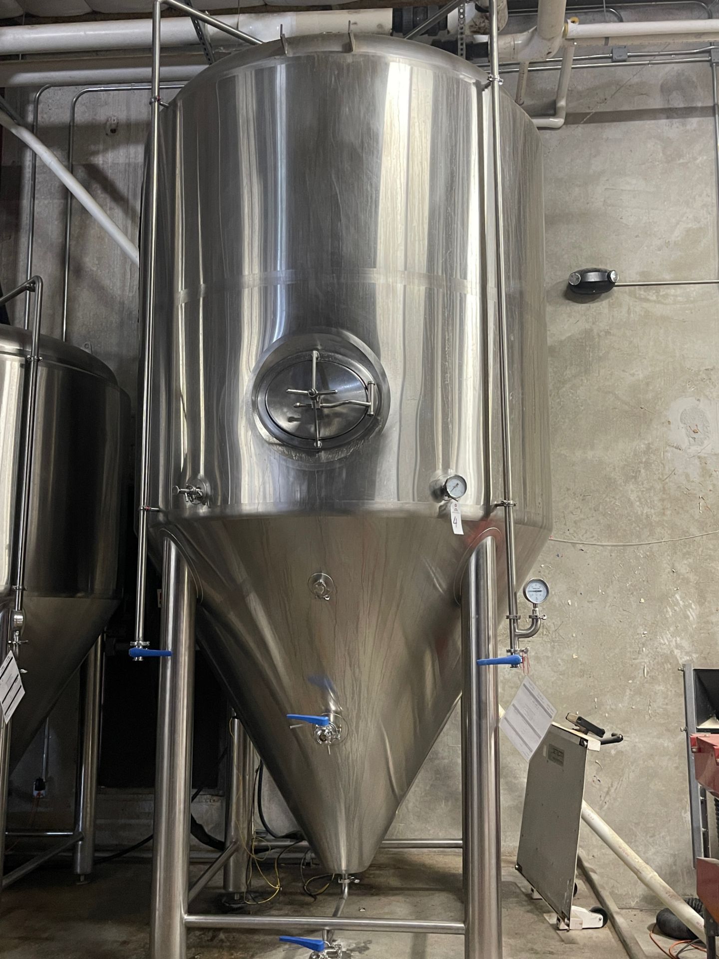 2016 Deutsche Beverage 60 BBL Fermentation Tank, Cone Bottom, Glycol Jacketed, Mand | Rig Fee $3200