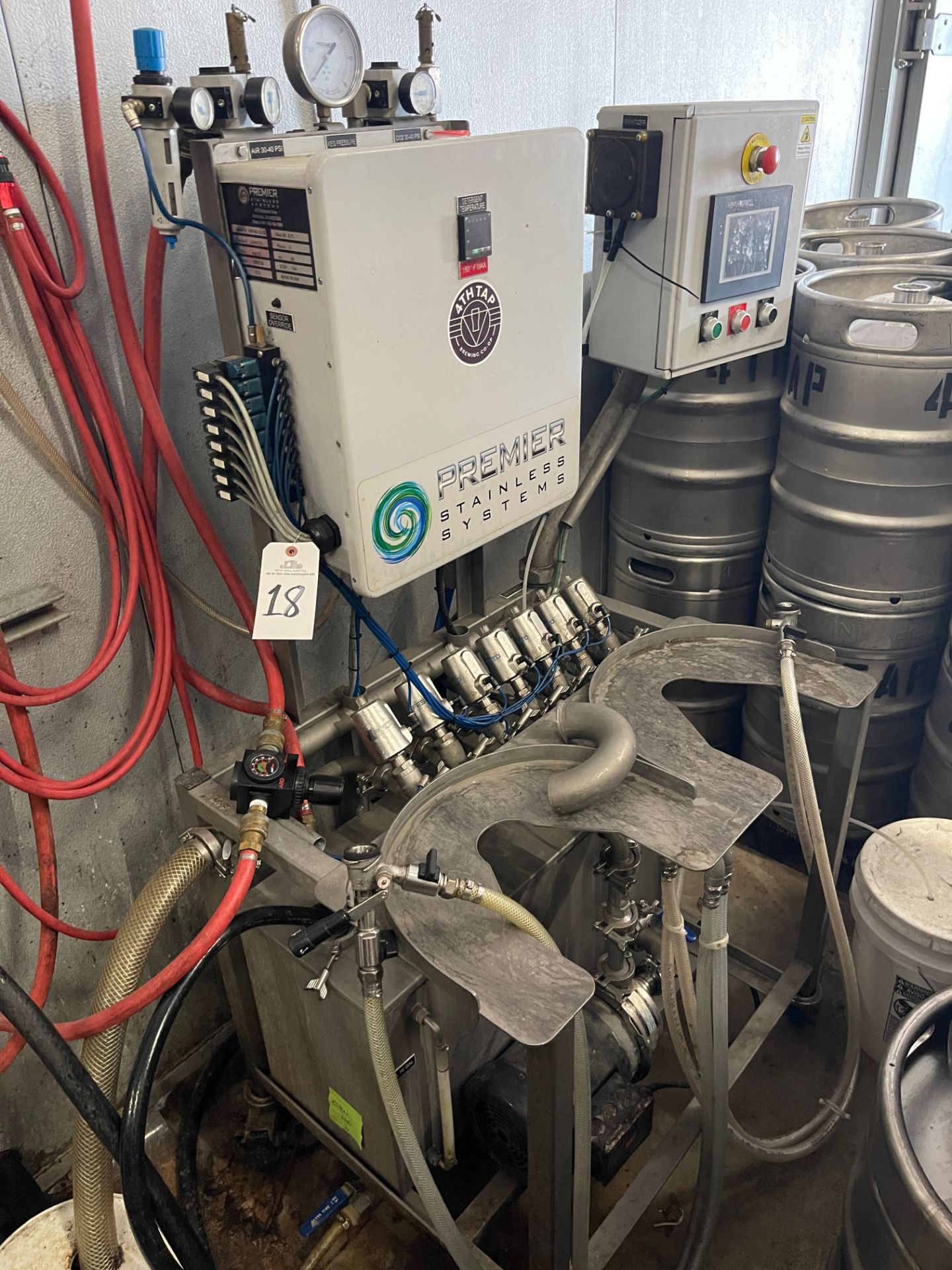 2015 Premier Stainless Systems 2-Head Programmable Keg Washer, Model KW-SA-1V-CS, S | Rig Fee $350