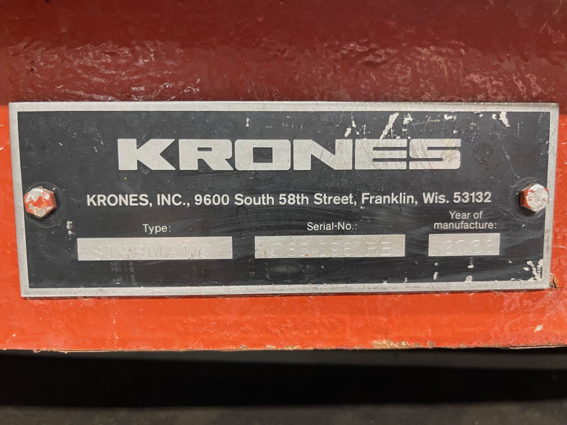 Krones Starmatic Labeler, Spare Parts, S/N: 082-296 RB (Located in Bridgewater, VT | Rig Fee $1000 - Image 2 of 7