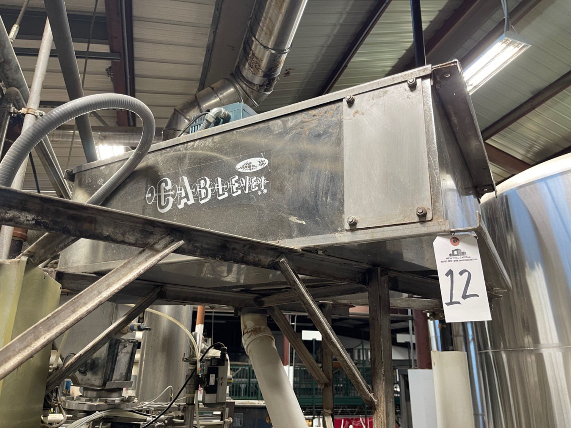 Cablevey Brewhouse Grain Auger System (Located in Bridgewater, VT) | Rig Fee $1200