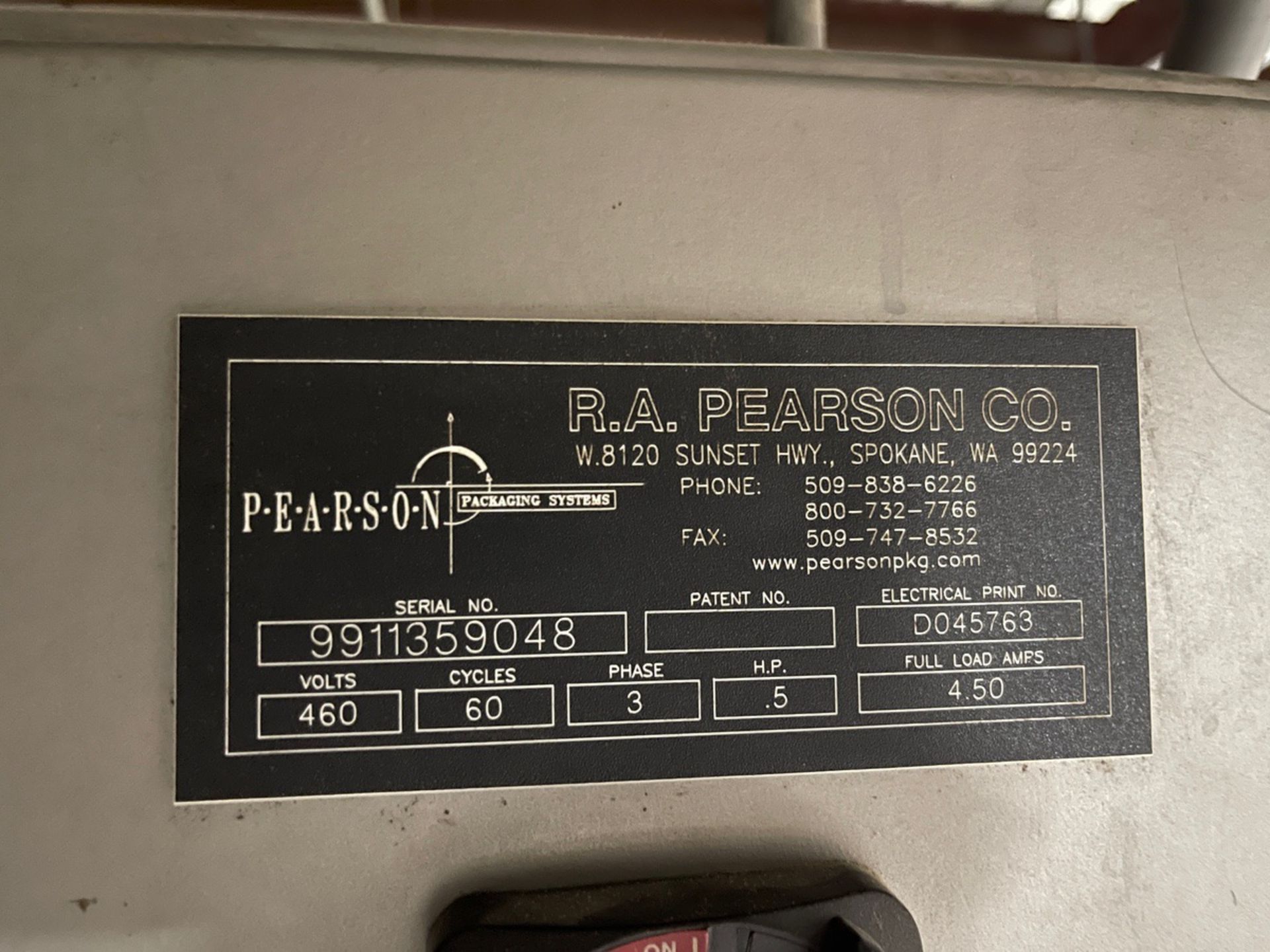 Pearson Case and 6 Pack Combining Unit, S/N 9911359048 (Located in Bridgewater, VT | Rig Fee $750 - Image 3 of 5