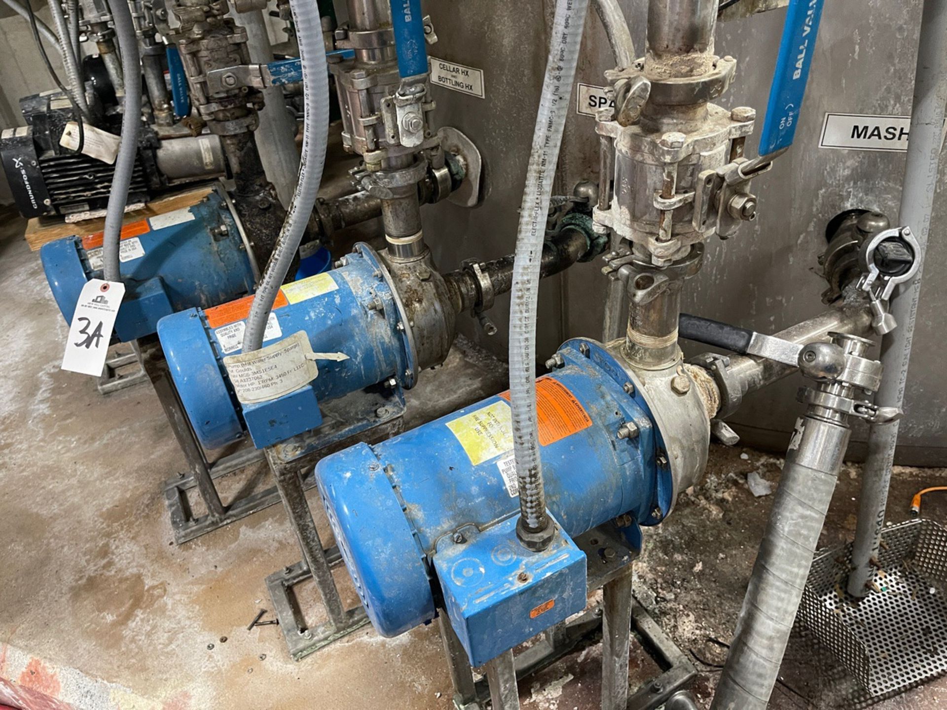 Lot of (6) Transfer Pumps Attached to Hot Liquor Tank (Located in Bridgewater, VT) | Rig Fee $350 - Image 2 of 3