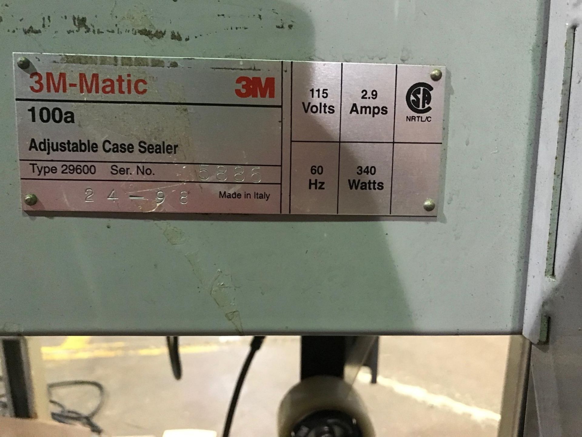 3M Top and BottomCase Sealer, Model 100A (Located in: Hartsville, TN) | Rig Fee $100 - Image 3 of 3