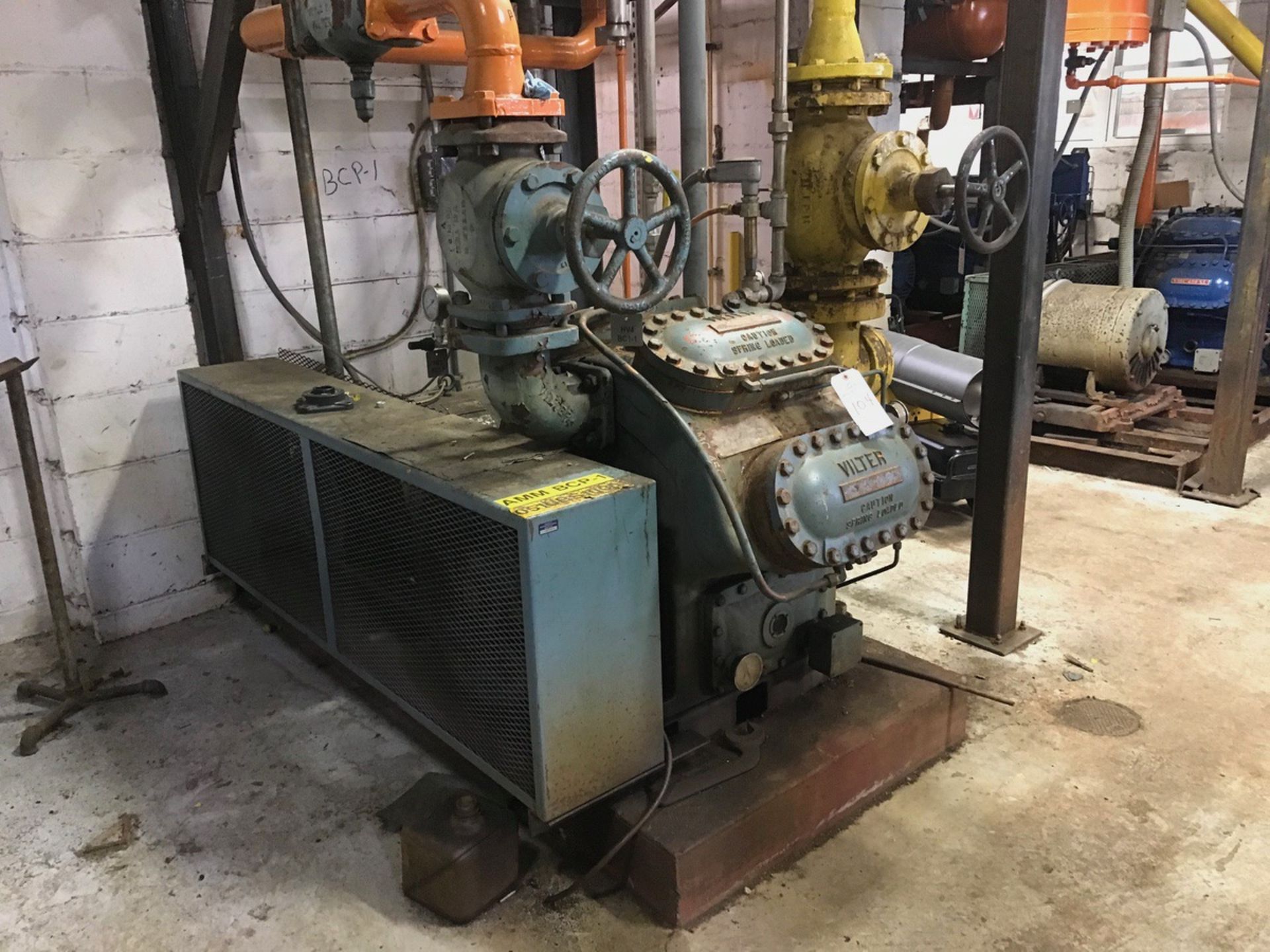 Vilter Model VMC 450 Ammonia Compressor, 50 HP, S/N: 46005 | Rig Fee $1750