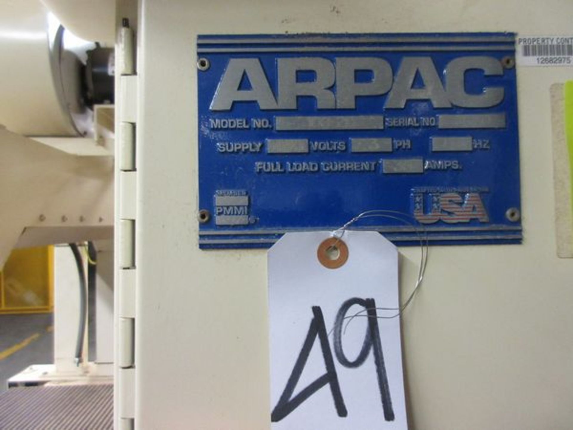 Arpac 108-28 Heat Shrink Bundler, s/n 3570, 460V, 3 Phase, Allen Bradley Panelview 9 | Rig Fee $200 - Image 8 of 8