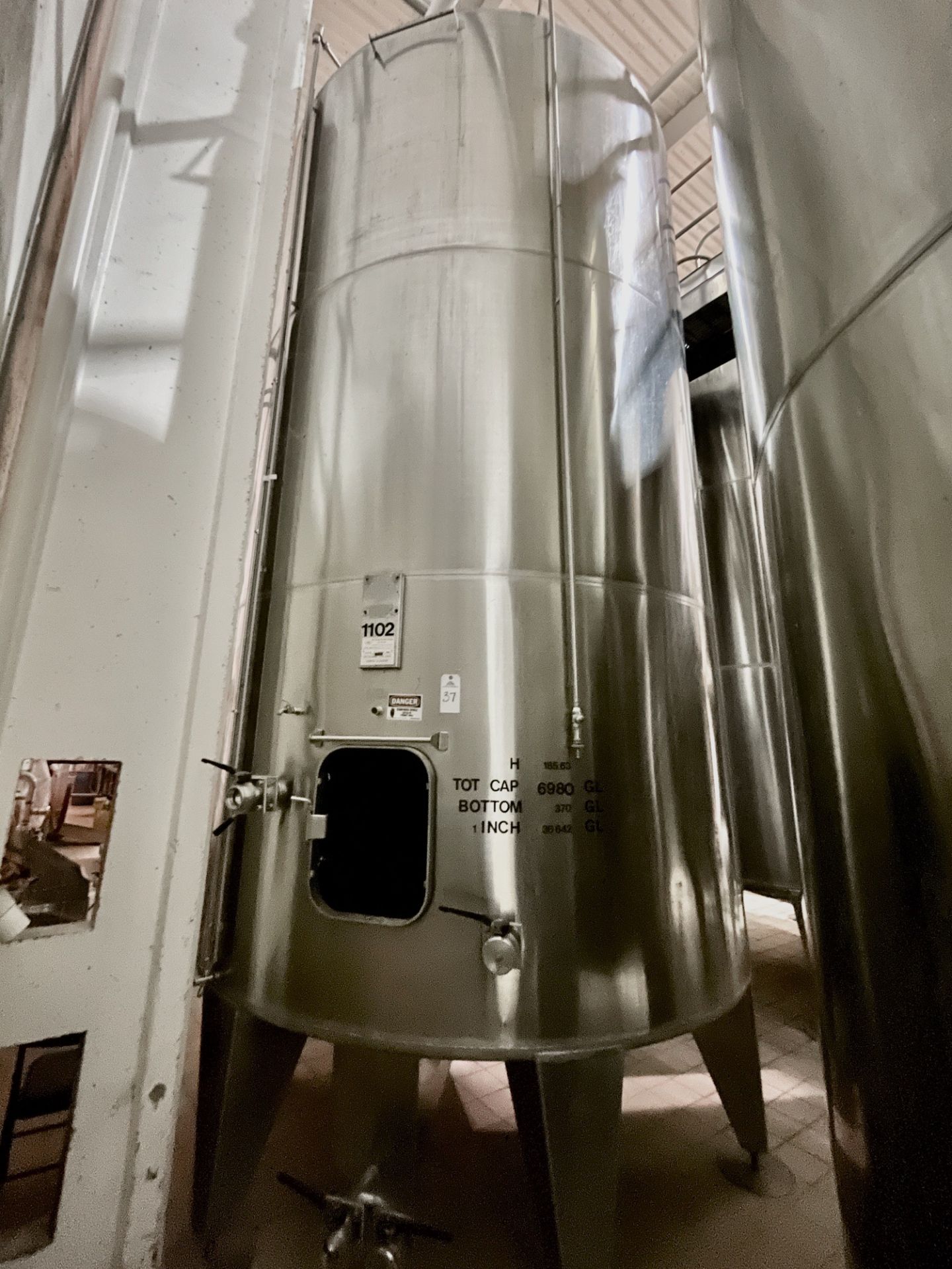 CSC 7,000 Gallon 316 Stainless Steel Holding Tank, 8' 8'' O.D X 19' O.A.H., Mounted | Rig Fee: $3000