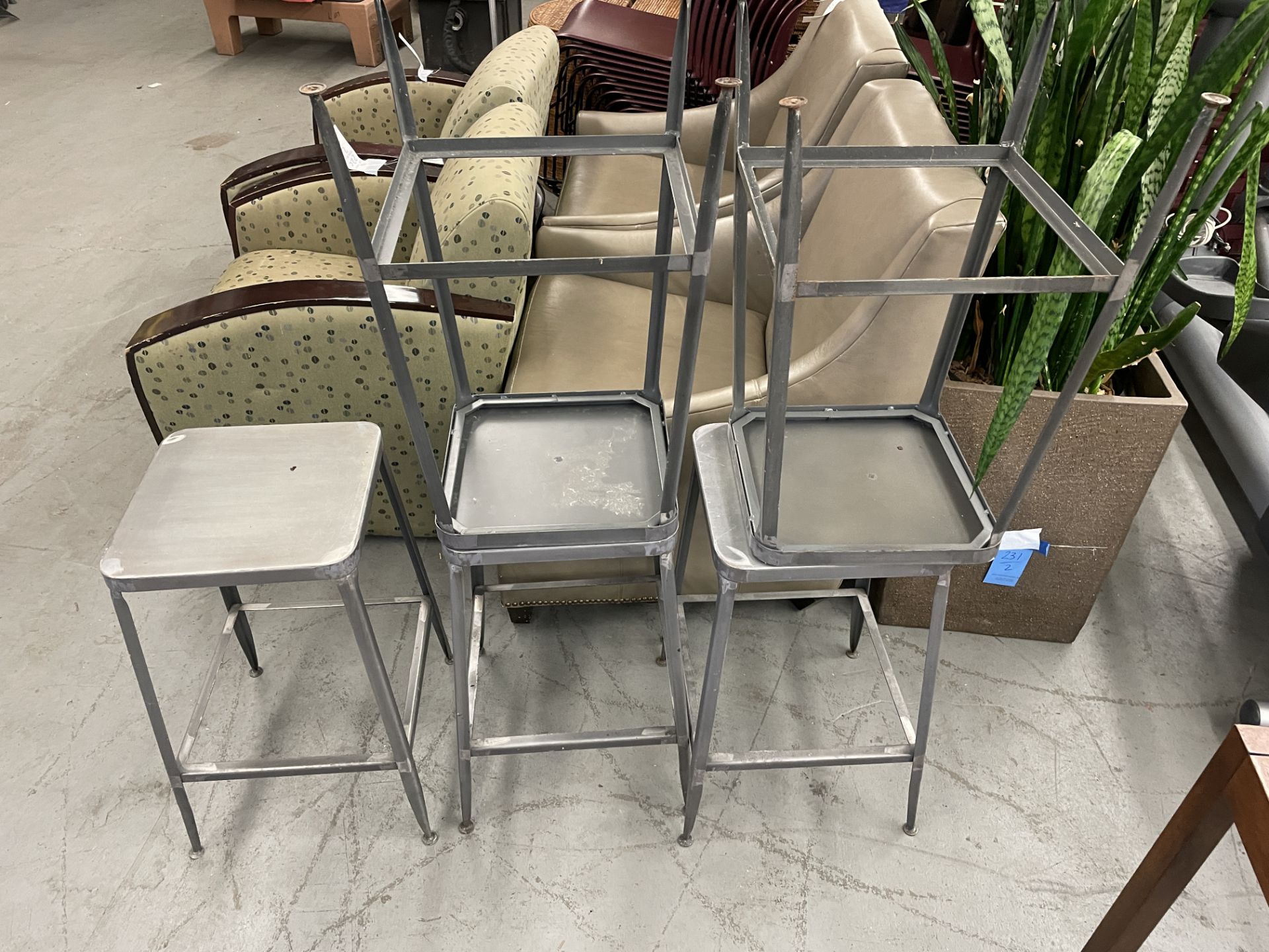 (5) Matching Metal Frame Stools