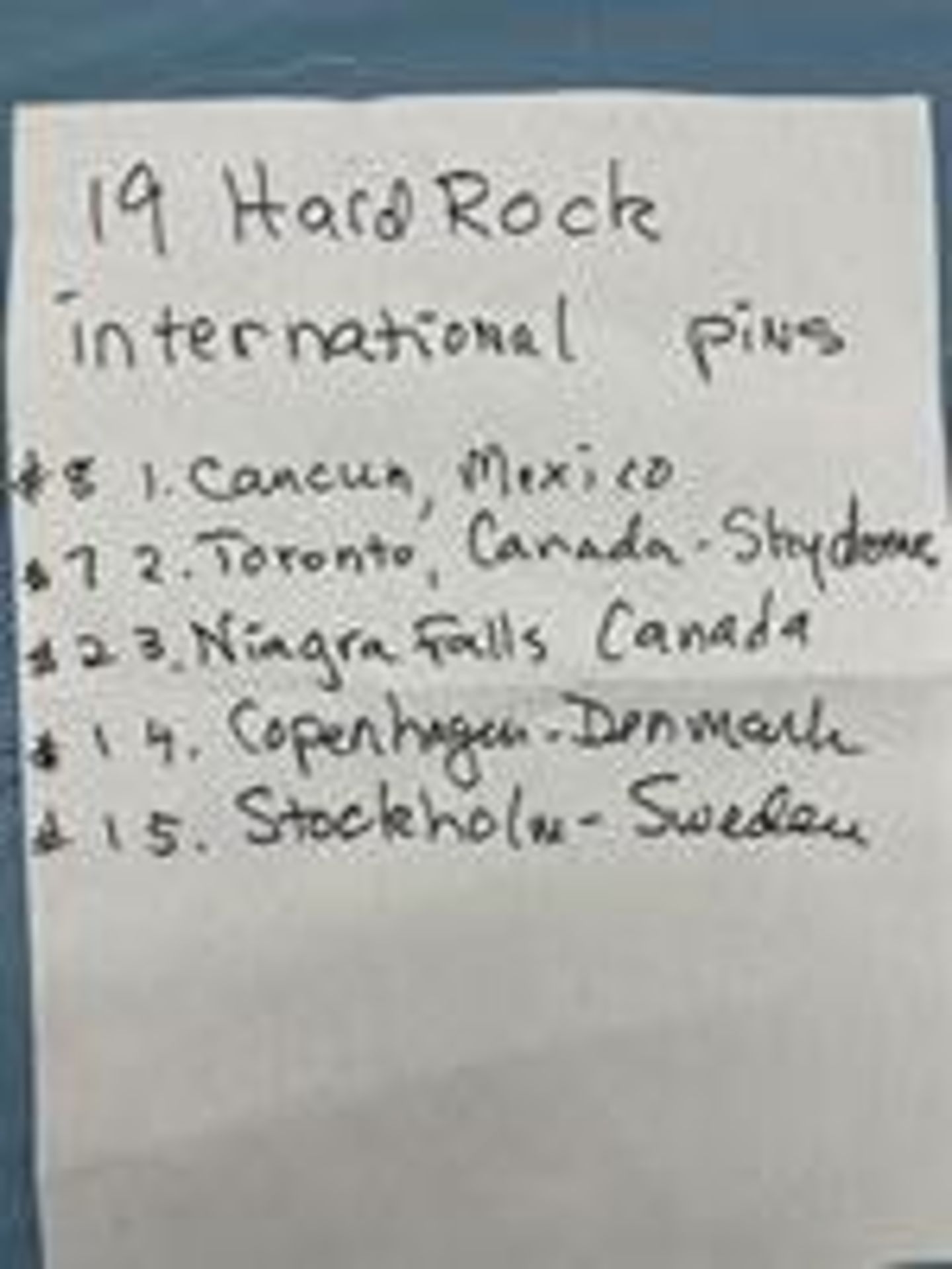 (Lot) (19) International Hard Rock Cafe Pins new Cancun Mexico , Toronto Can, Niagara falls, - Image 2 of 2