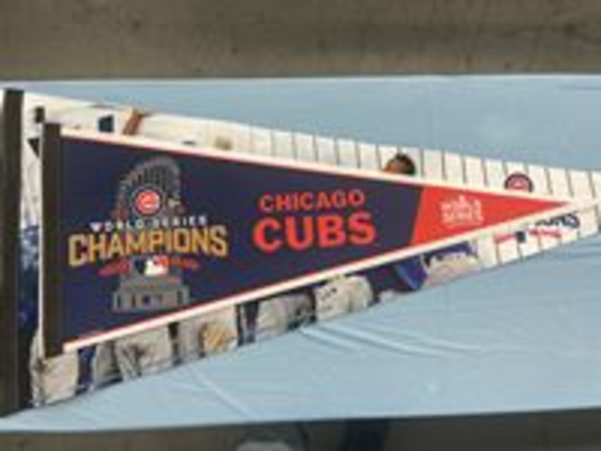 (Lot) 2016 Chicago Cubs World Series Cubs c/o: 5 Win Craft Pins, Opening Day Ticket Stub in case - Image 9 of 10