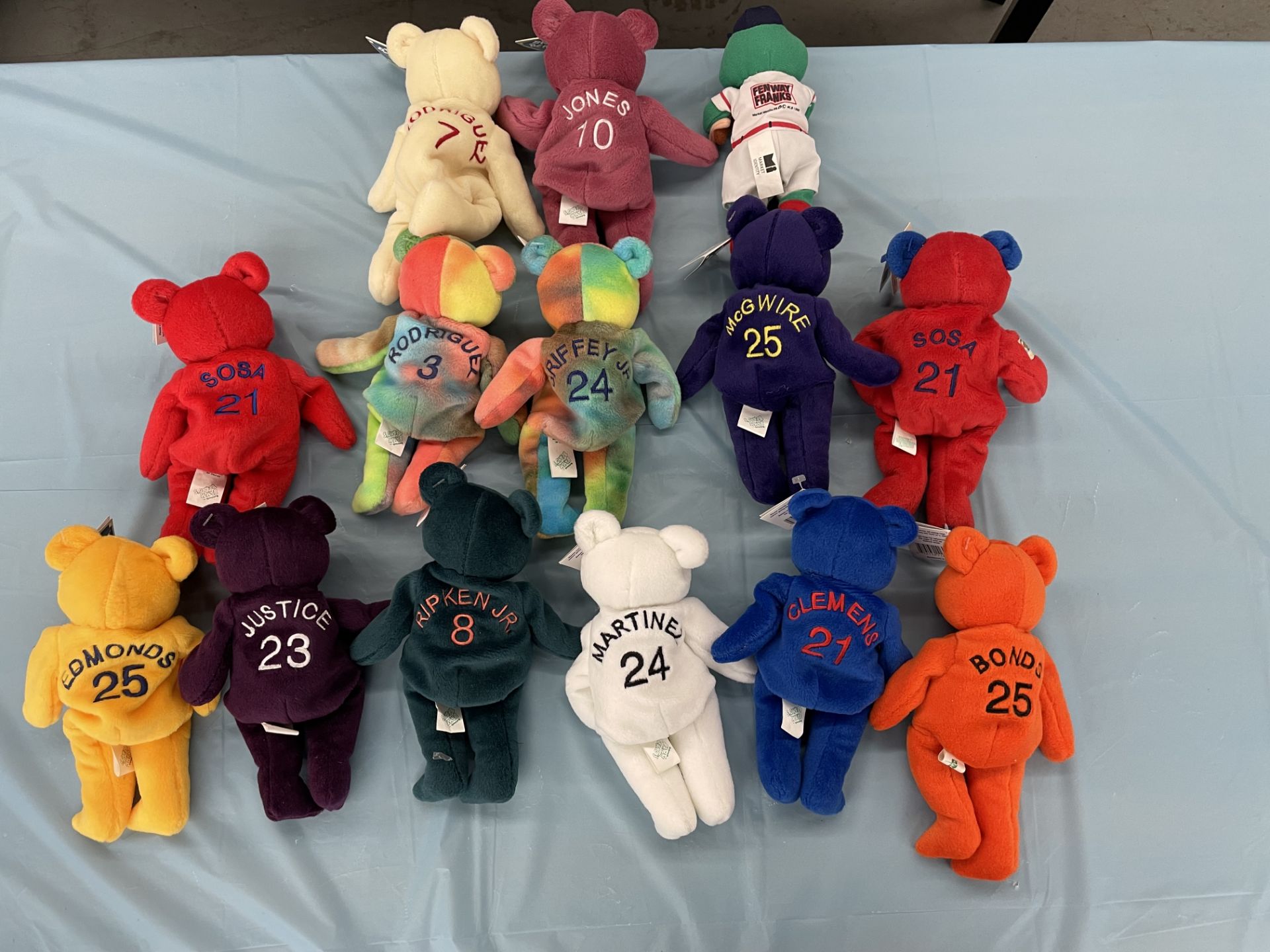 (Lot) (13) MLB Player Bambino Beanie Babies