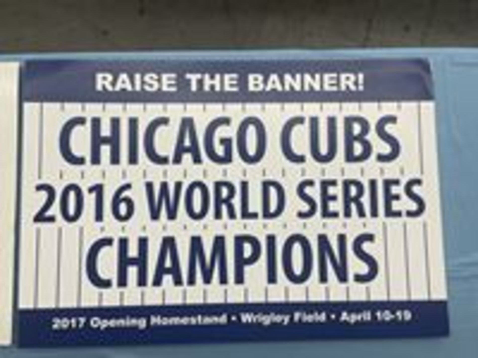 (Lot) 2016 Chicago Cubs World Series Cubs c/o: 5 Win Craft Pins, Opening Day Ticket Stub in case - Image 3 of 10