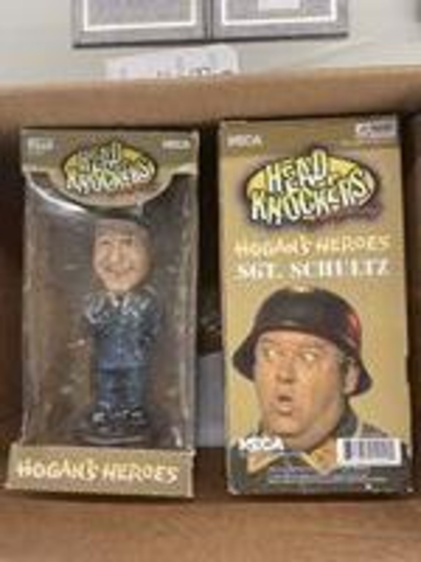 (Lot) (2) NECA Head Knockers Bobble Heads Hogans Hero's SGT, Schultz & COL Klink in Original Box