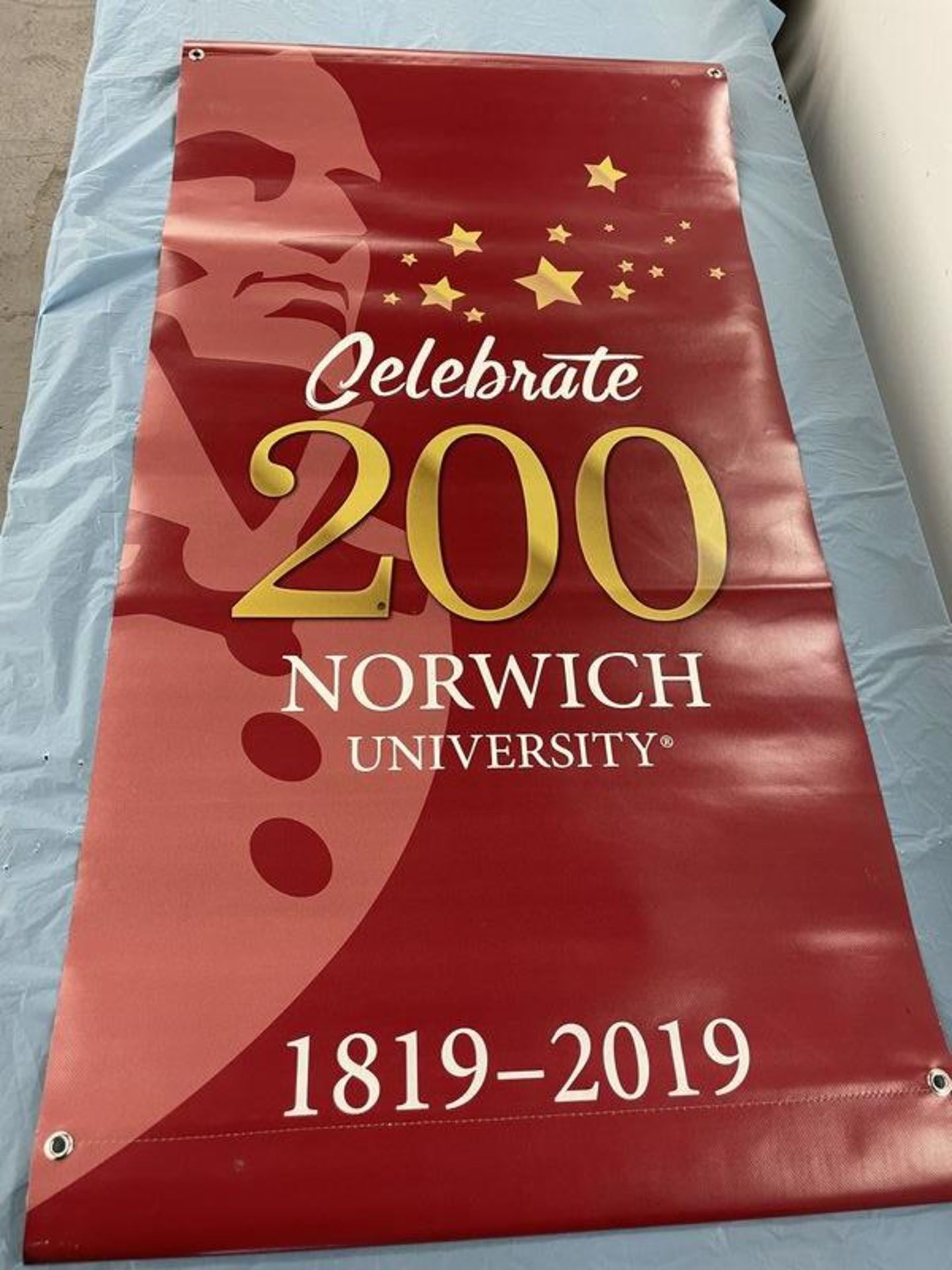 (Lot) Norwich University 200 Anniversary Celebration Banner w/ Grommets