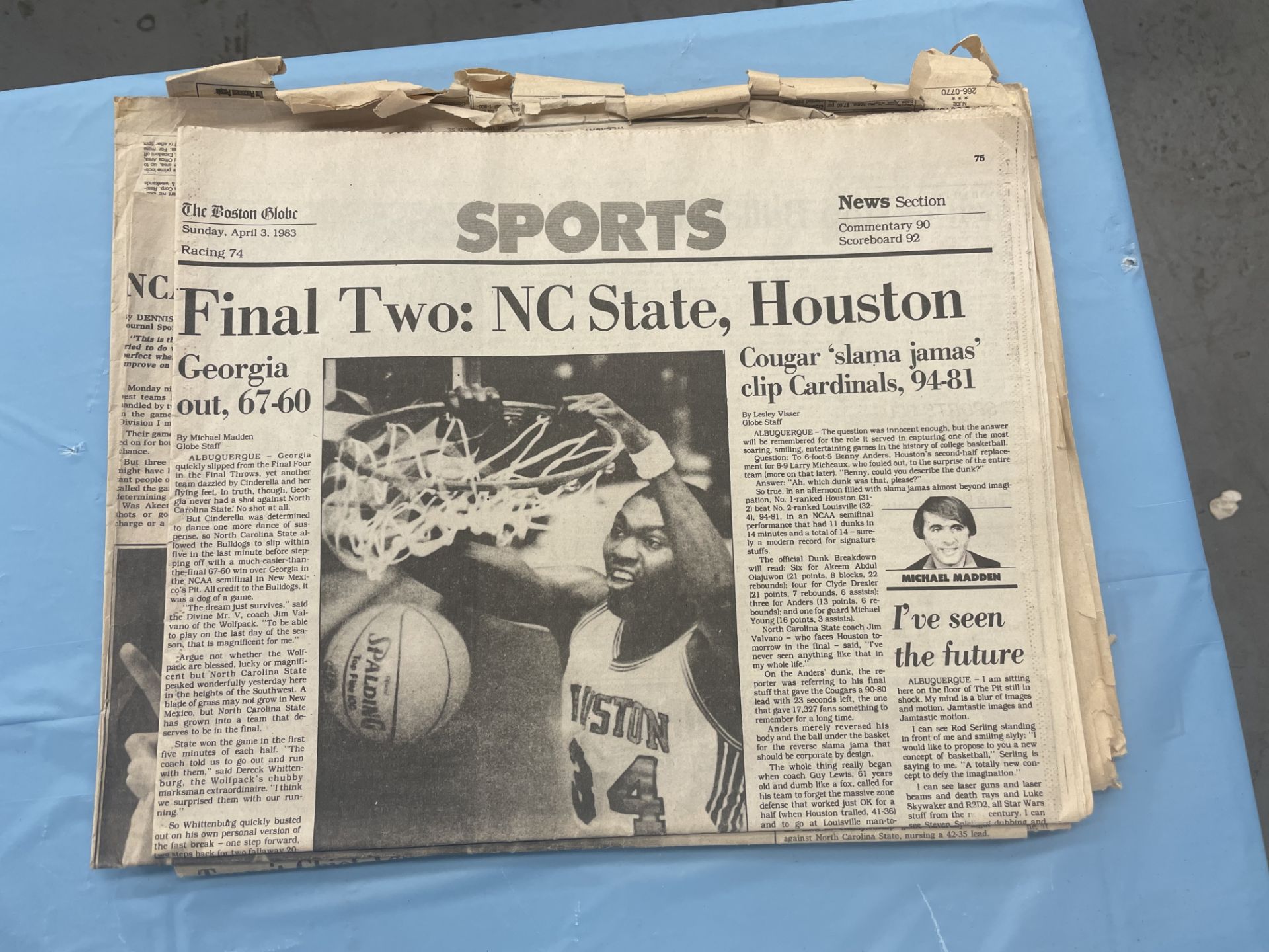 (Lot) NC State Basketball NCAA Championship, (2) Premium Wolfpack Pennant 1983 Final 4 Shootout - Image 2 of 7