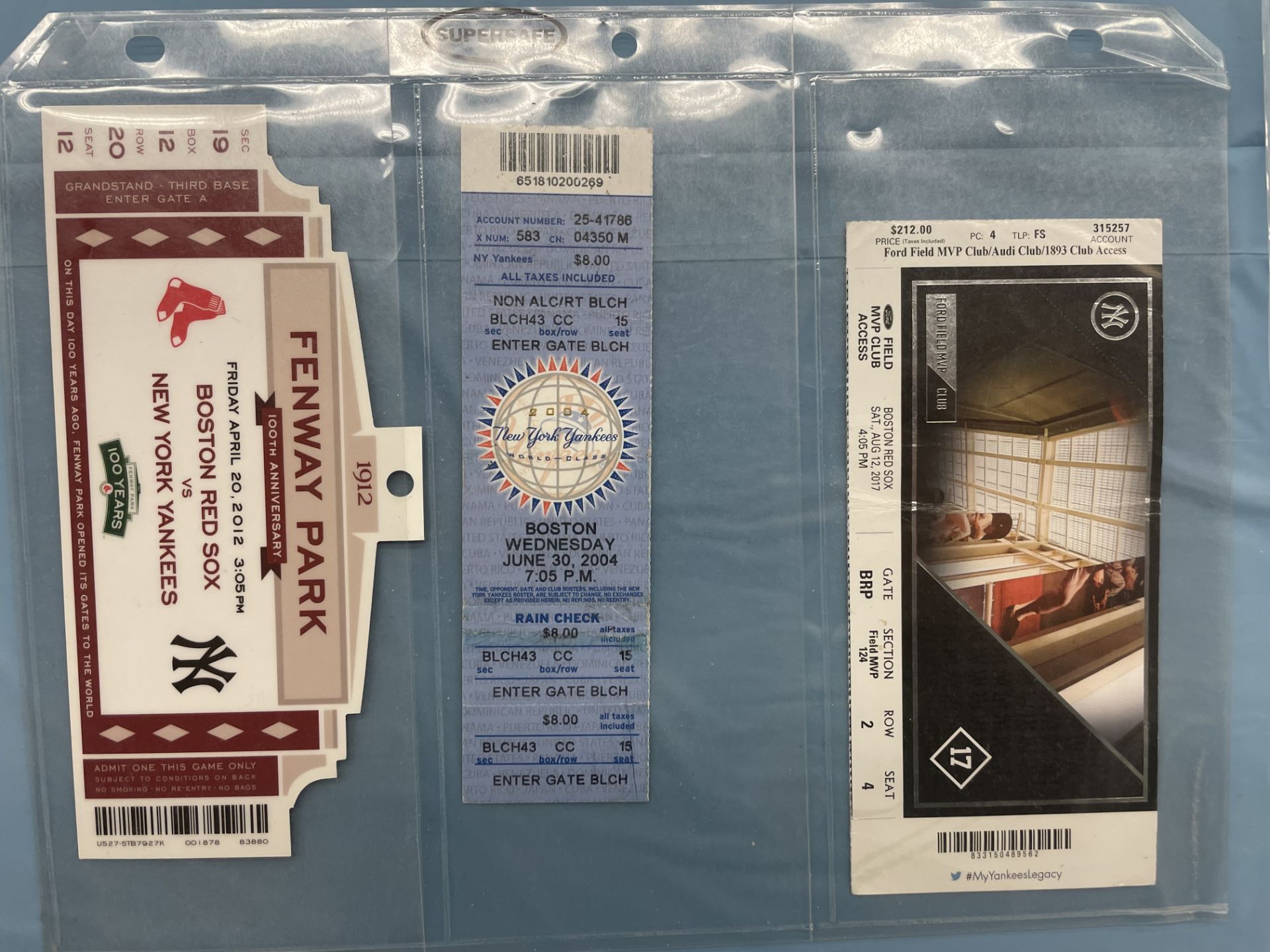 (Lot) (19) Asst. Red sox Yankees Ticket Stubs, 1989-2017 Fenway & Old Yankee Stadium - Image 9 of 16