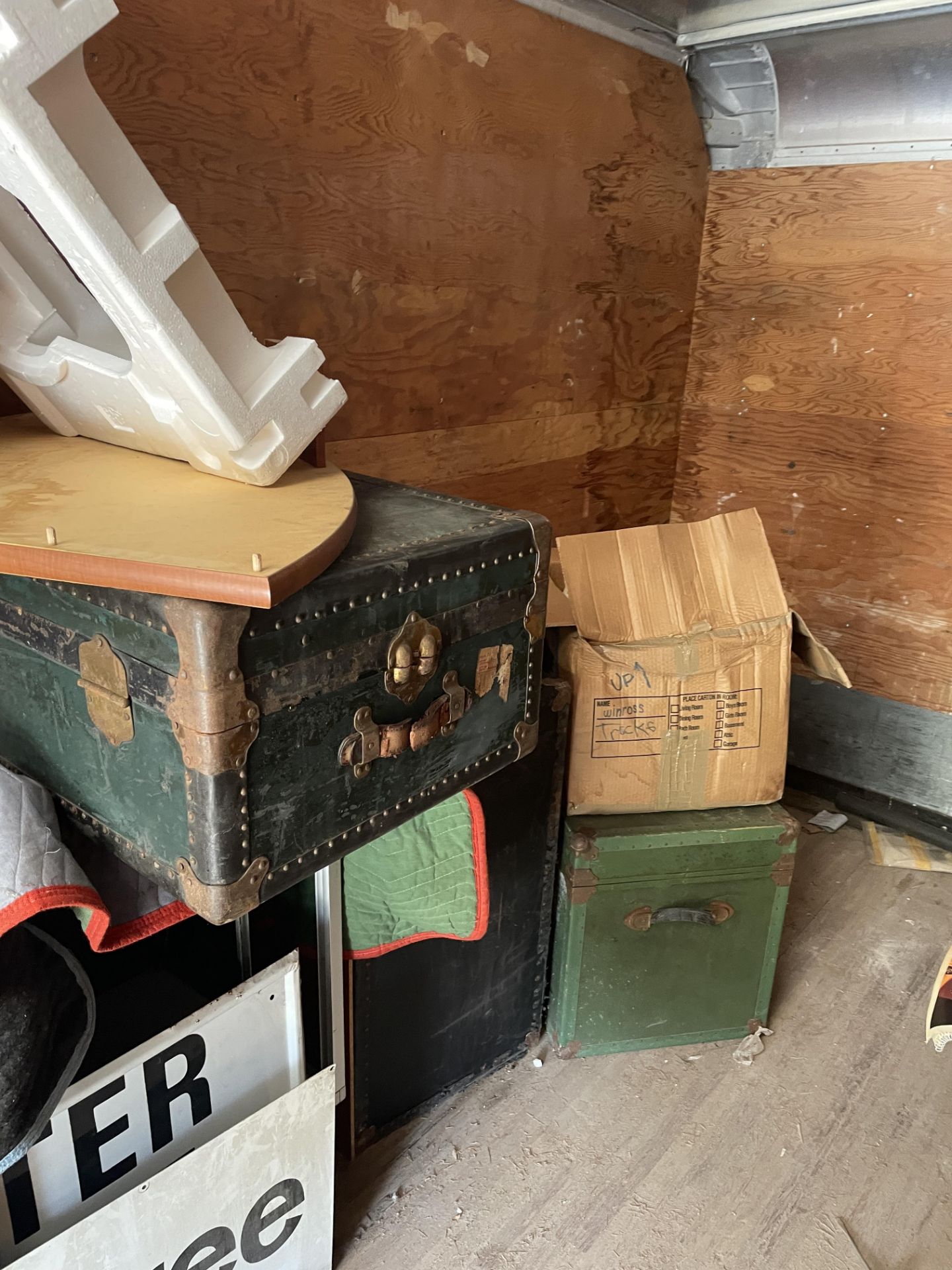 (Lot) Contents of Box Truck C/O: Sailing Parts, vintage furniture etc.