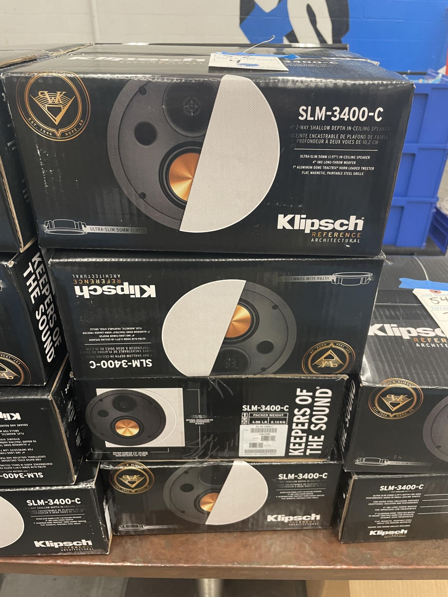 (4) Klipsch Ultra Slim In Ceiling Speaker # SLM-3400-C