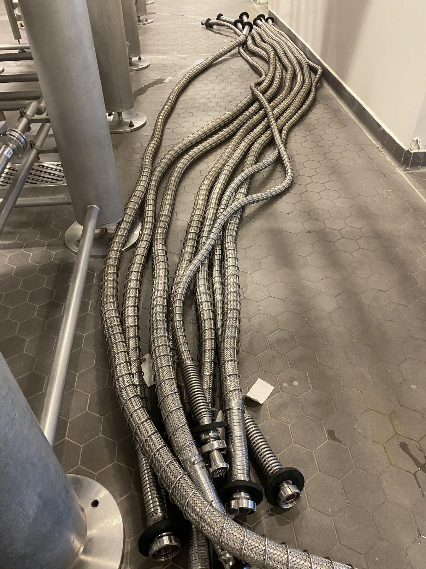 (2) 20' DN40 Braided Stainless Steel Hose w/DN40 Connectors On Each End