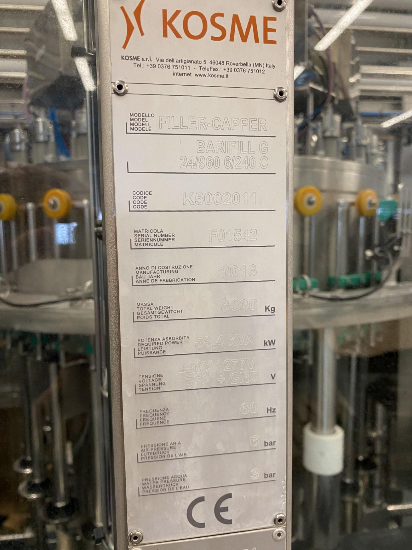 {ENTIRETY OFFERING BOTTLING LINE CONSISTING OF LOTS 126 - 140} THIS LOT WILL BE OFFERED AT 10:30AM - Image 26 of 42