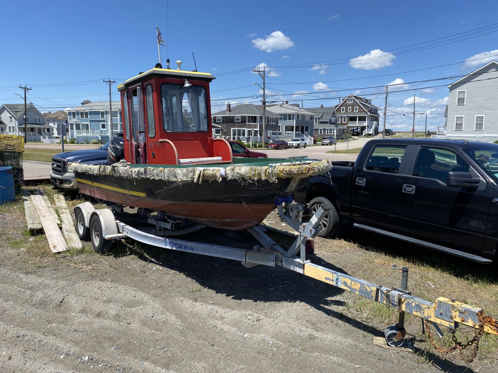 Wahoo Work Boat 18' Custom Work House w/5 Starr Trailer (Trailer Has No Title) - BOAT FLOATS, BUT HA - Image 9 of 14