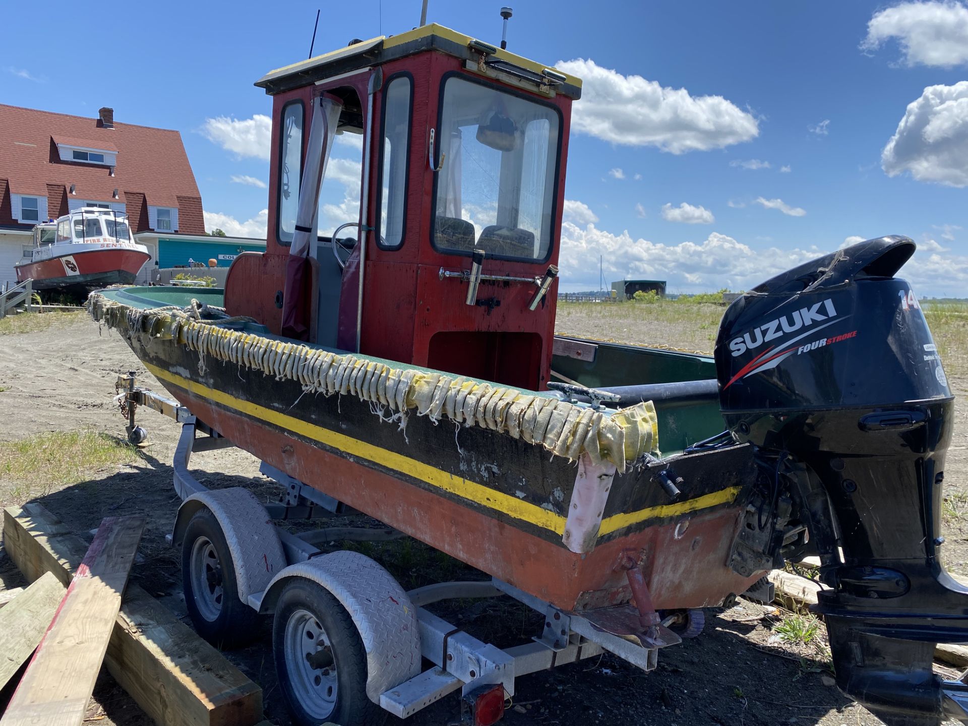 Wahoo Work Boat 18' Custom Work House w/5 Starr Trailer (Trailer Has No Title) - BOAT FLOATS, BUT HA - Image 13 of 14