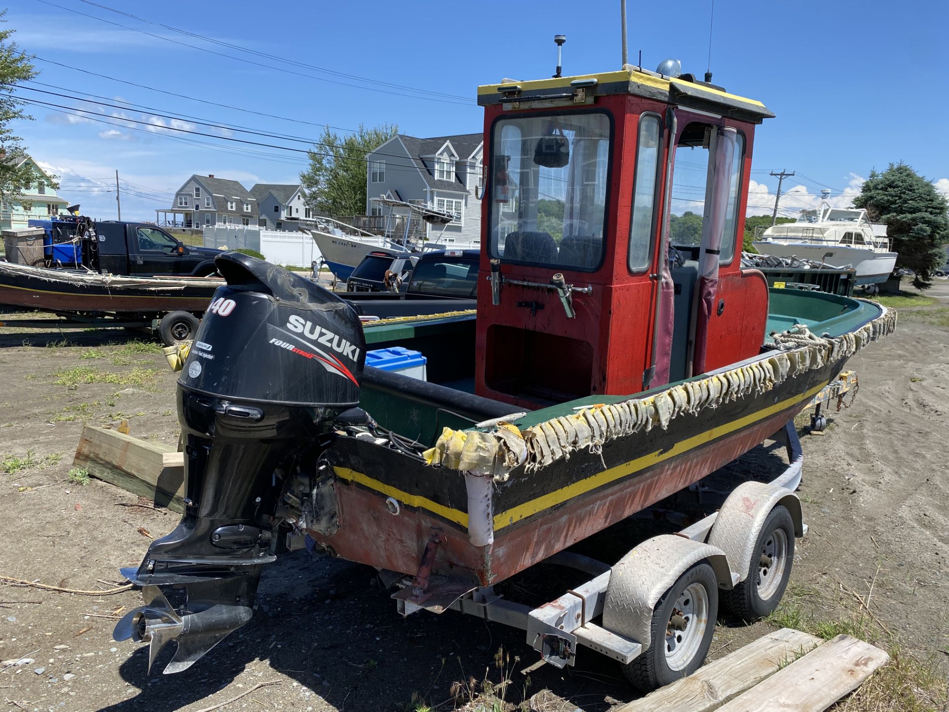 Wahoo Work Boat 18' Custom Work House w/5 Starr Trailer (Trailer Has No Title) - BOAT FLOATS, BUT HA - Image 11 of 14