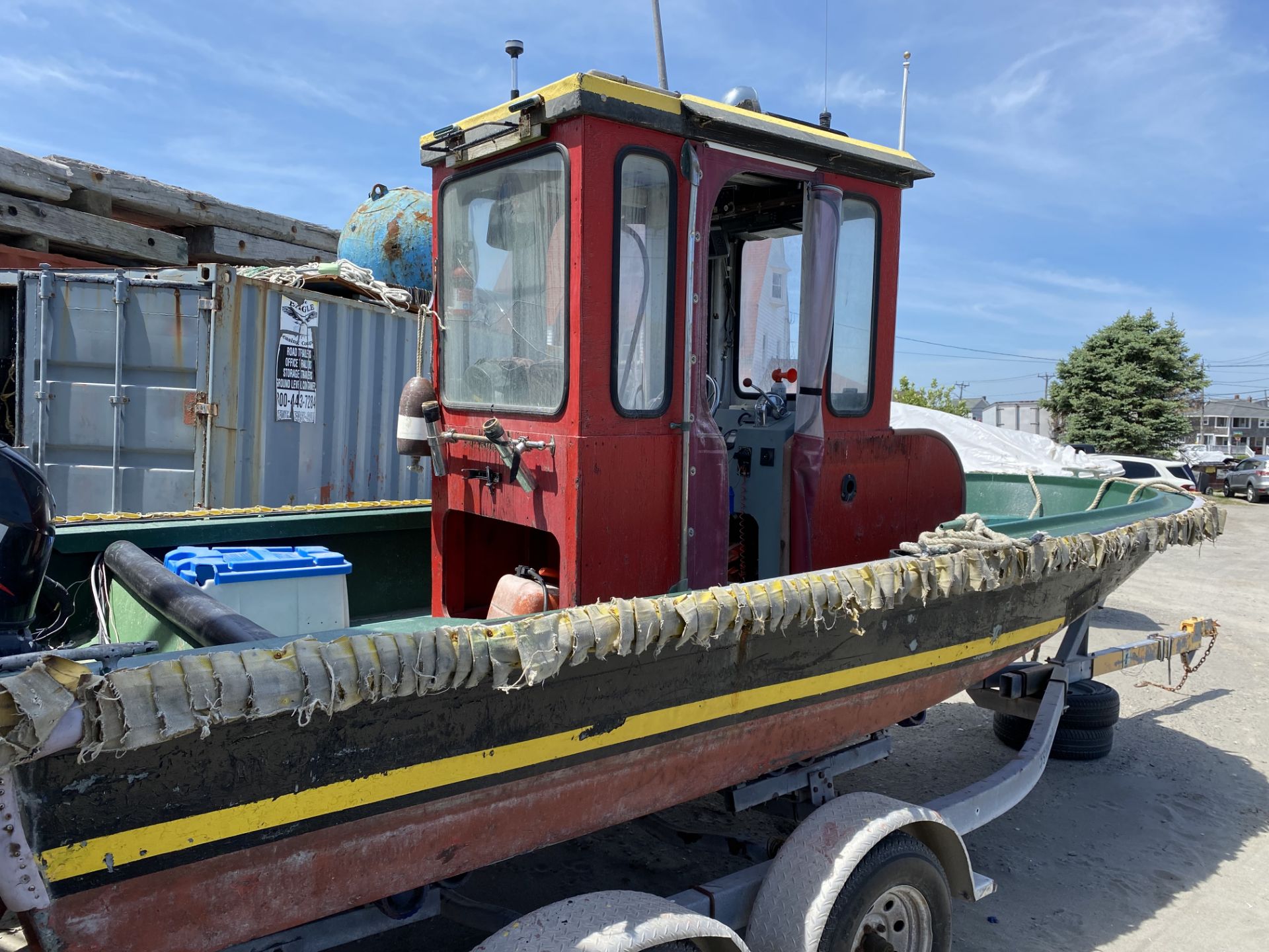 Wahoo Work Boat 18' Custom Work House w/5 Starr Trailer (Trailer Has No Title) - BOAT FLOATS, BUT HA - Image 8 of 14