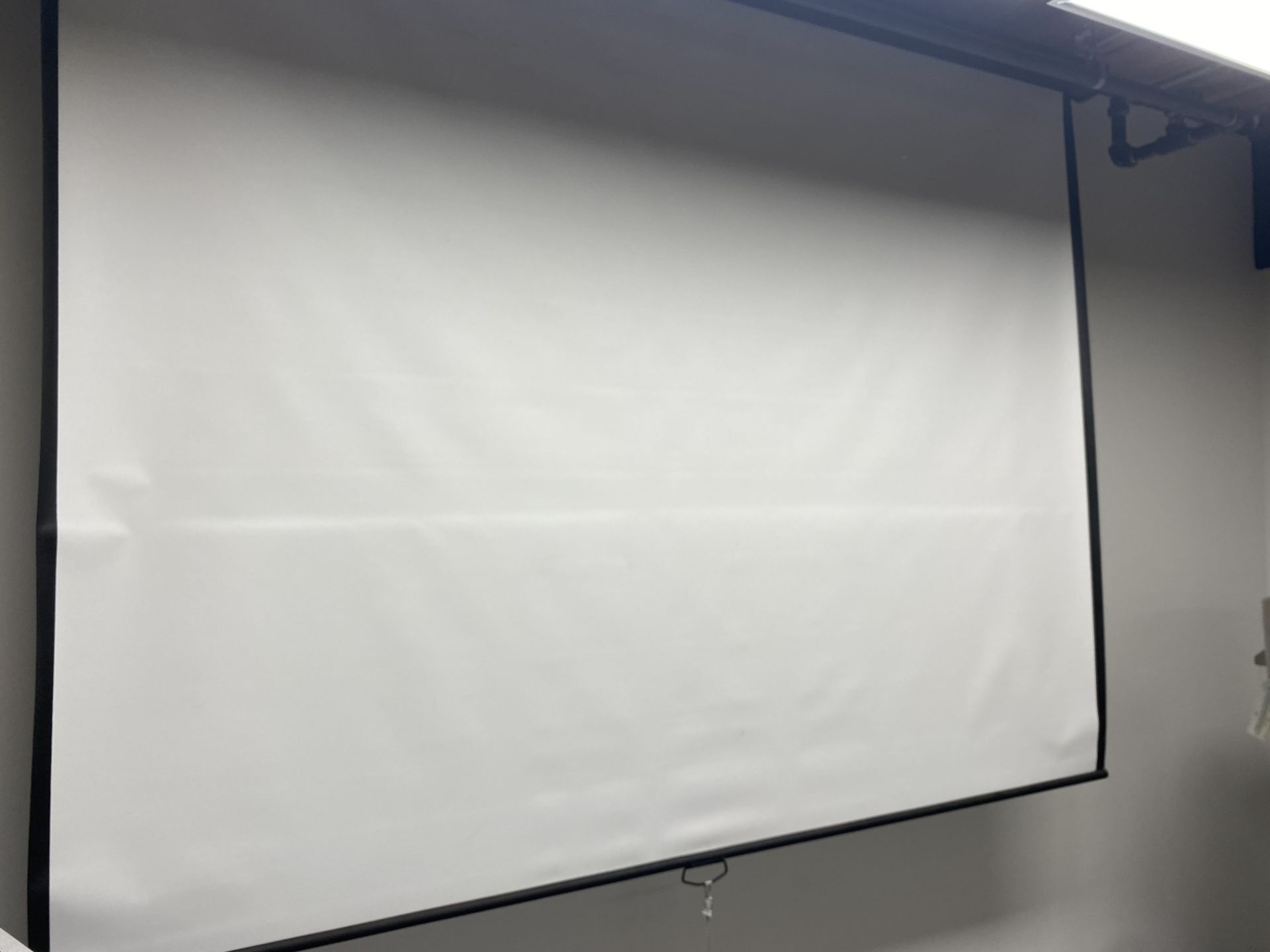 Approx. 7' Celling Mounted Pull Down Screen (TO BE REMOVED BY CUSTOMER - BRING PROPER TOOLS &