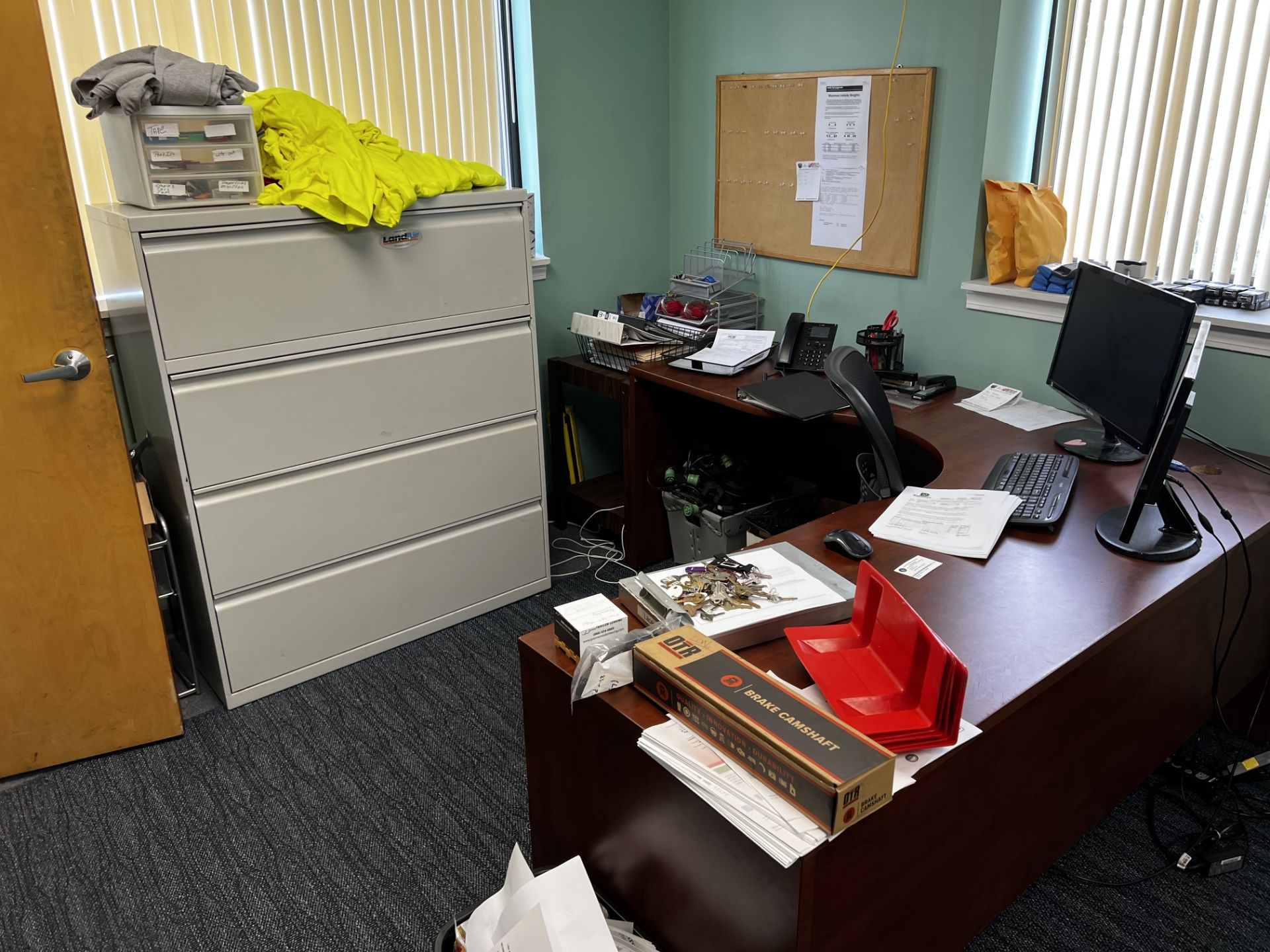 {LOT} All Office Furniture Including: (11) Asst files, (20) Asst Side & Office Chairs, (6) Asst