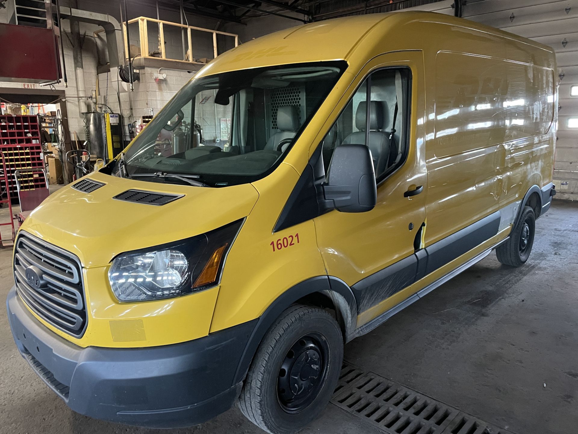 2016 Ford Transit High Back Cargo Van, Gas Toolchest, Side Racks, Sliding Side Door, Rear Barn - Image 10 of 19