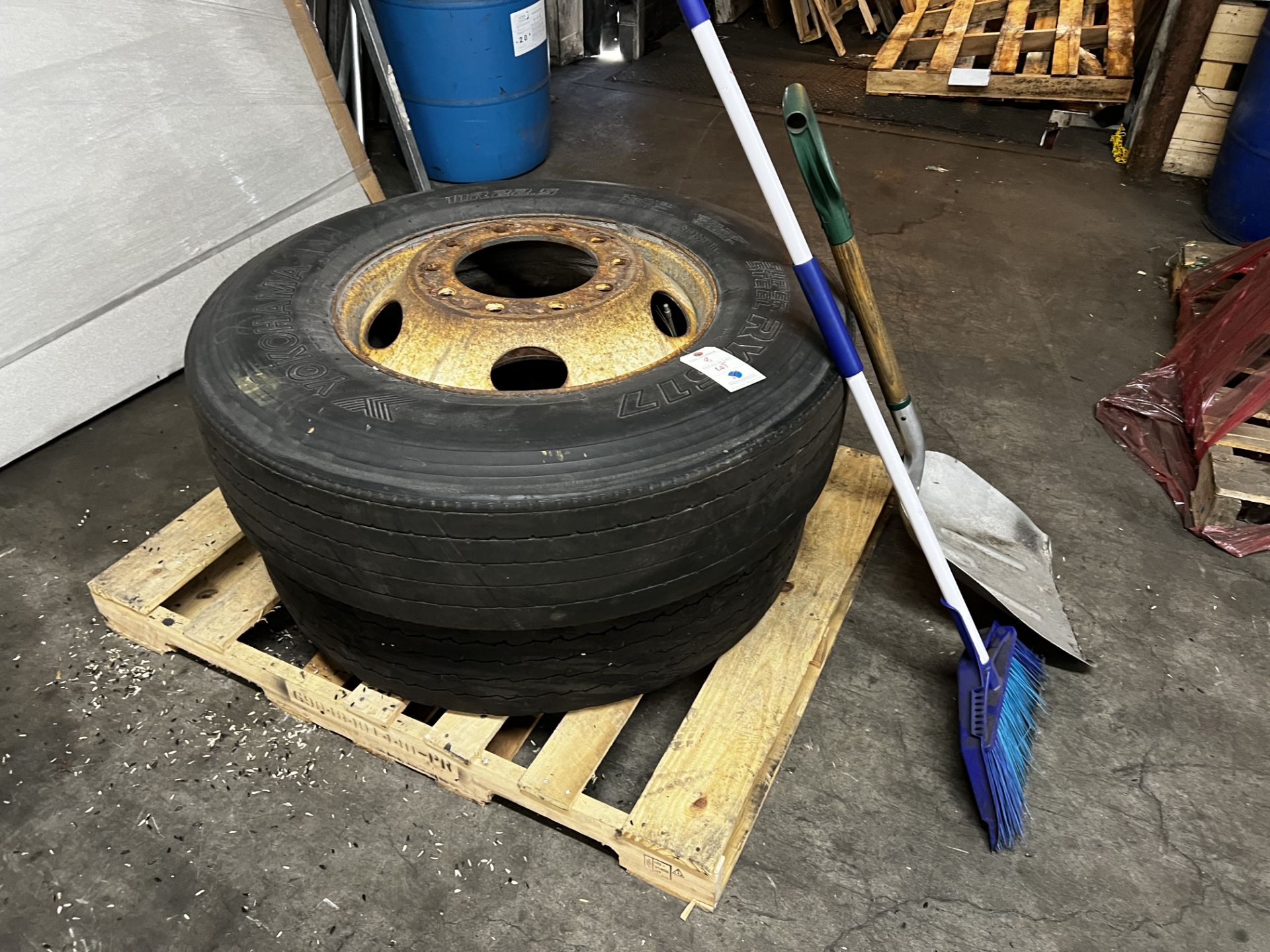 {LOT} Drums w/Pumps - Tires - Load Bars - Image 2 of 4