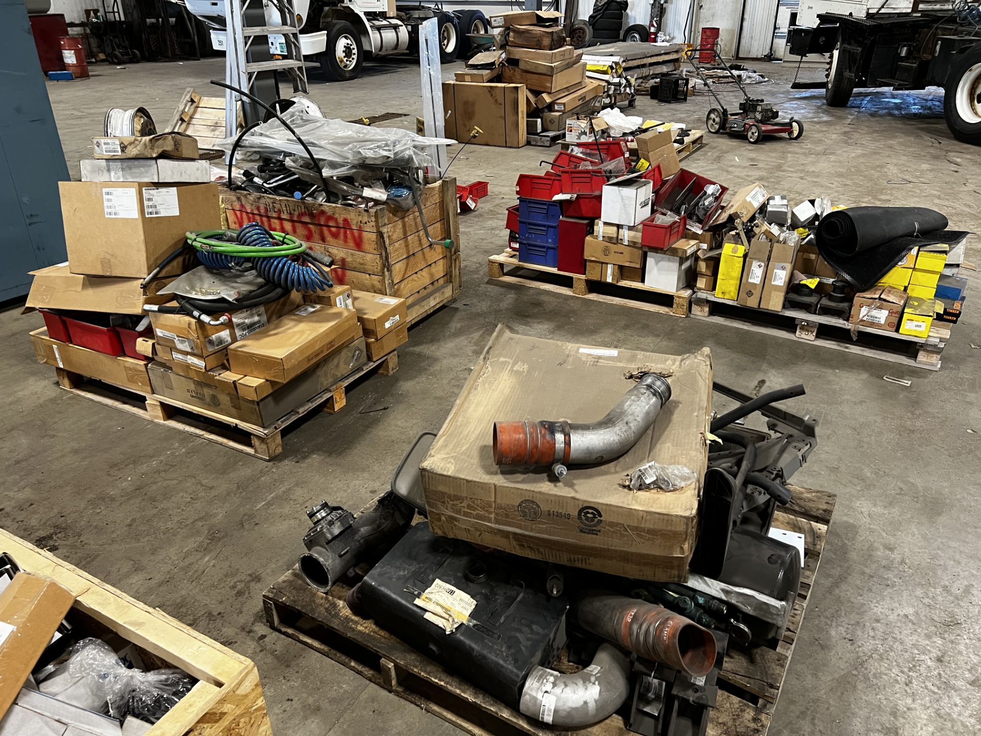 {LOT} Truck Parts on Skids - Pictured