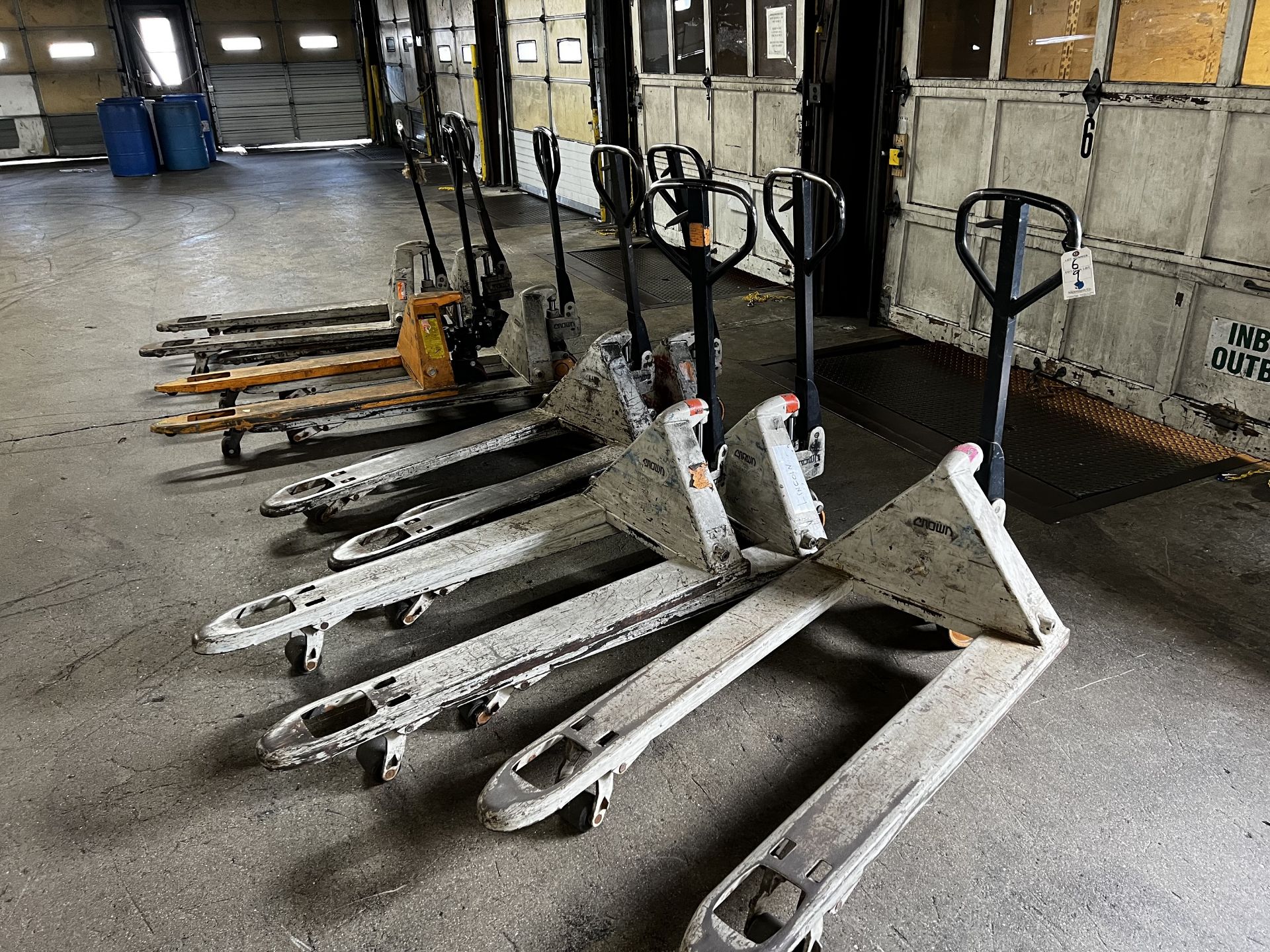 (9) Asst Pallet Jacks & (5) Hand Trucks