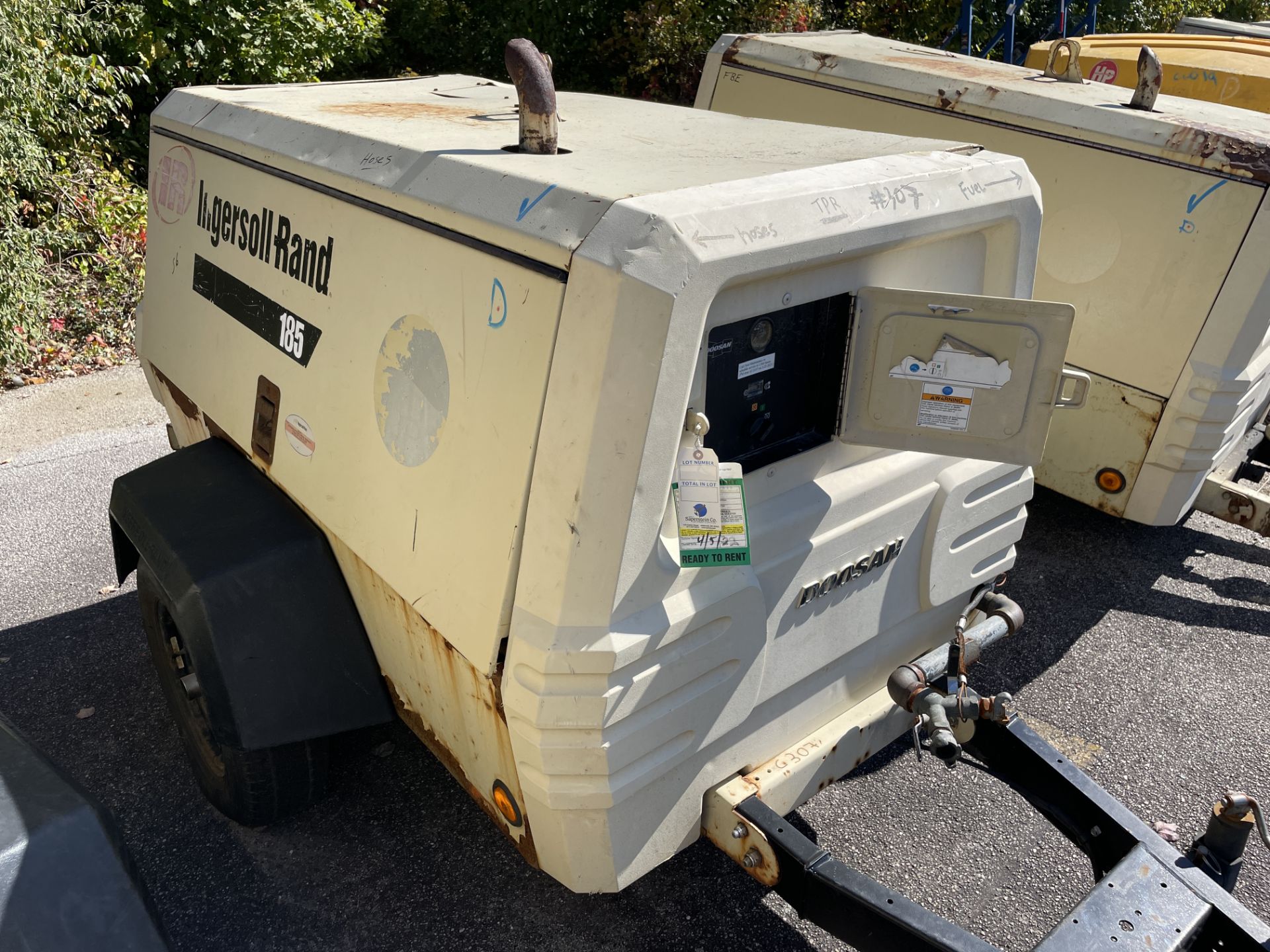 2003 Ingersoll Rand 185 Towable Air Compressor, Pintle Hitch, Hrs: 2,684, Vin#: 335269UBN221(DEAD BA - Image 2 of 11