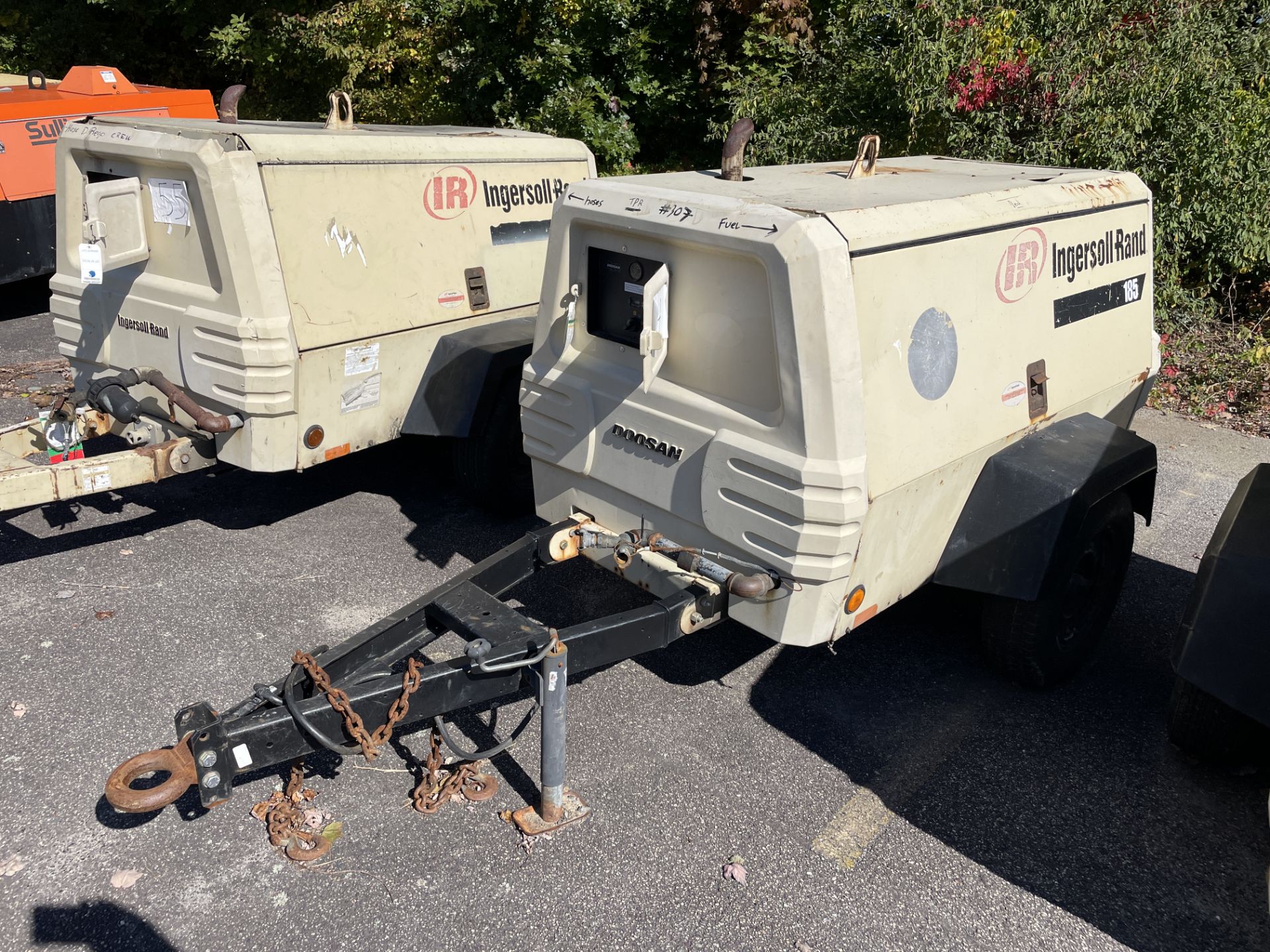 2003 Ingersoll Rand 185 Towable Air Compressor, Pintle Hitch, Hrs: 2,684, Vin#: 335269UBN221(DEAD BA